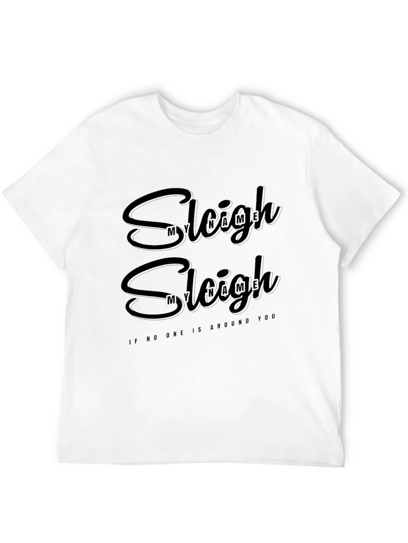 Sleigh My Name Black Graphic T-Shirt