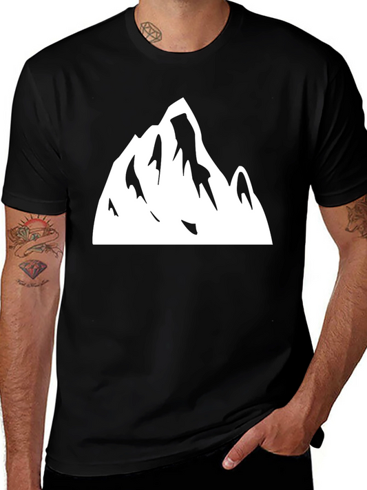 Mountain Graphic Tee - Black Cotton