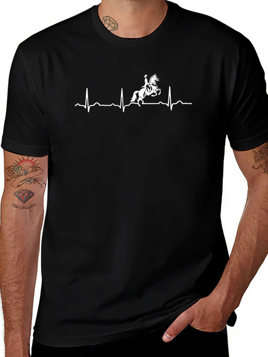 Equestrian Heartbeat T-Shirt - Horse Lover Tee