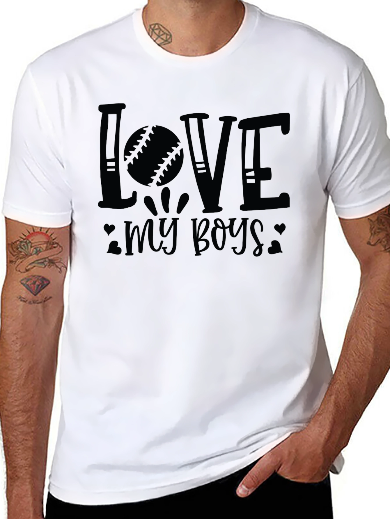 Love My Boys Baseball T-Shirt
