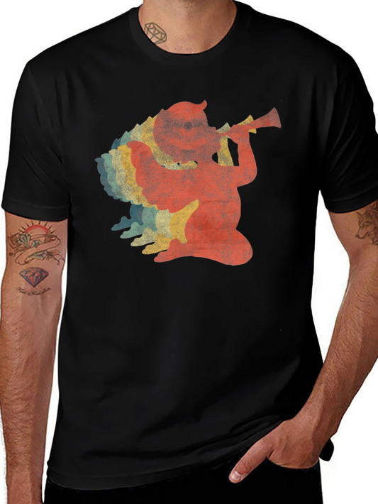 Retro Devil Trumpet T-Shirt - Vintage Style Graphic Tee