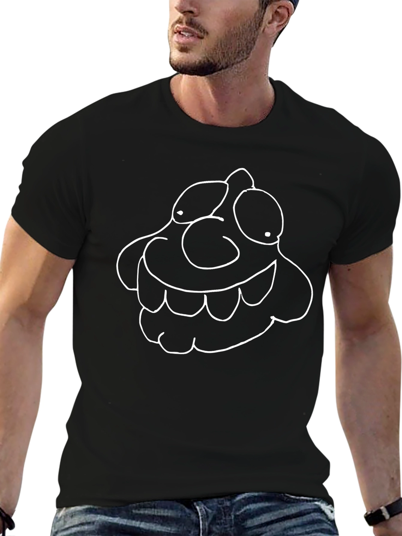 Cartoon Character Black T-Shirt