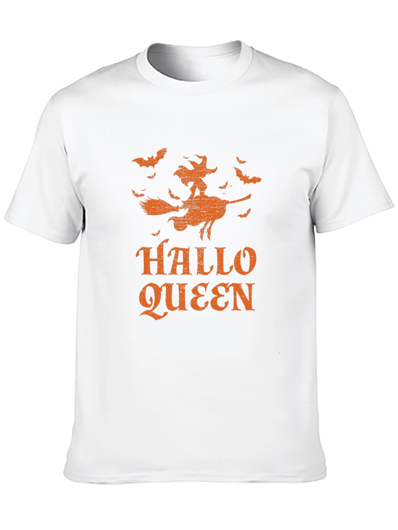 Hallo Queen Graphic Tee - Halloween Witch Shirt