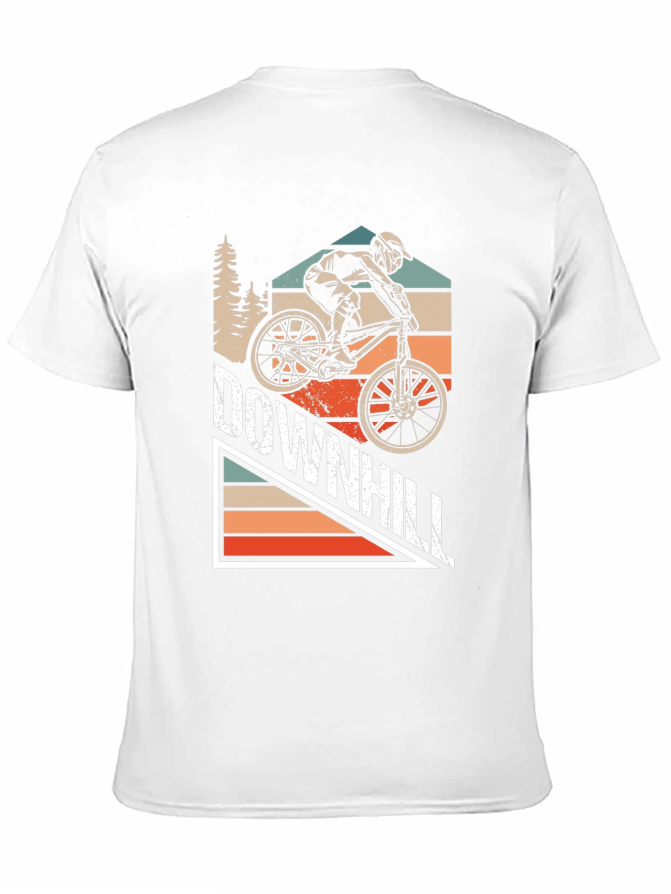 Downhill Mountain Biking Graphic Tee - Black