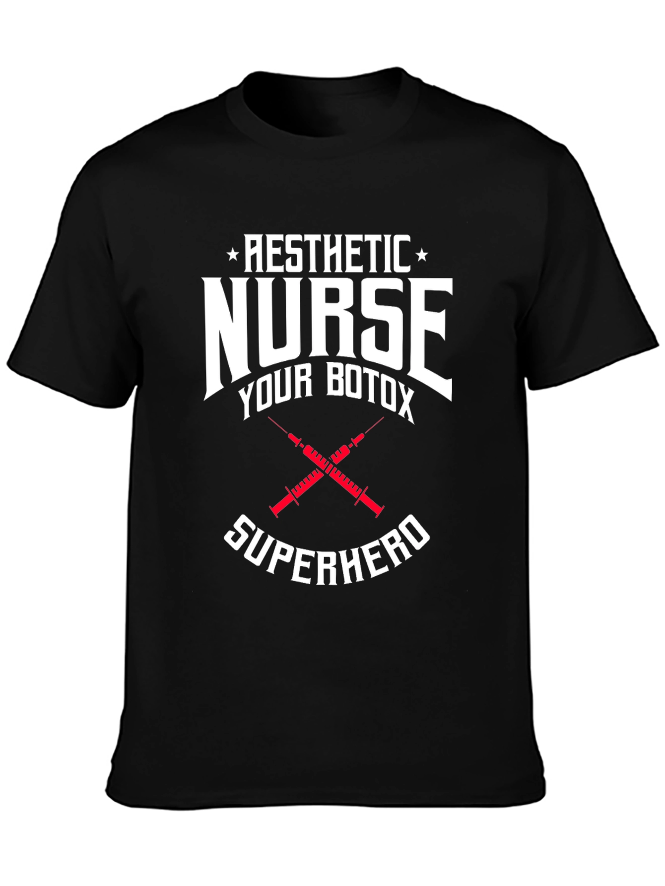 Aesthetic Nurse Botox Superhero Graphic T-Shirt