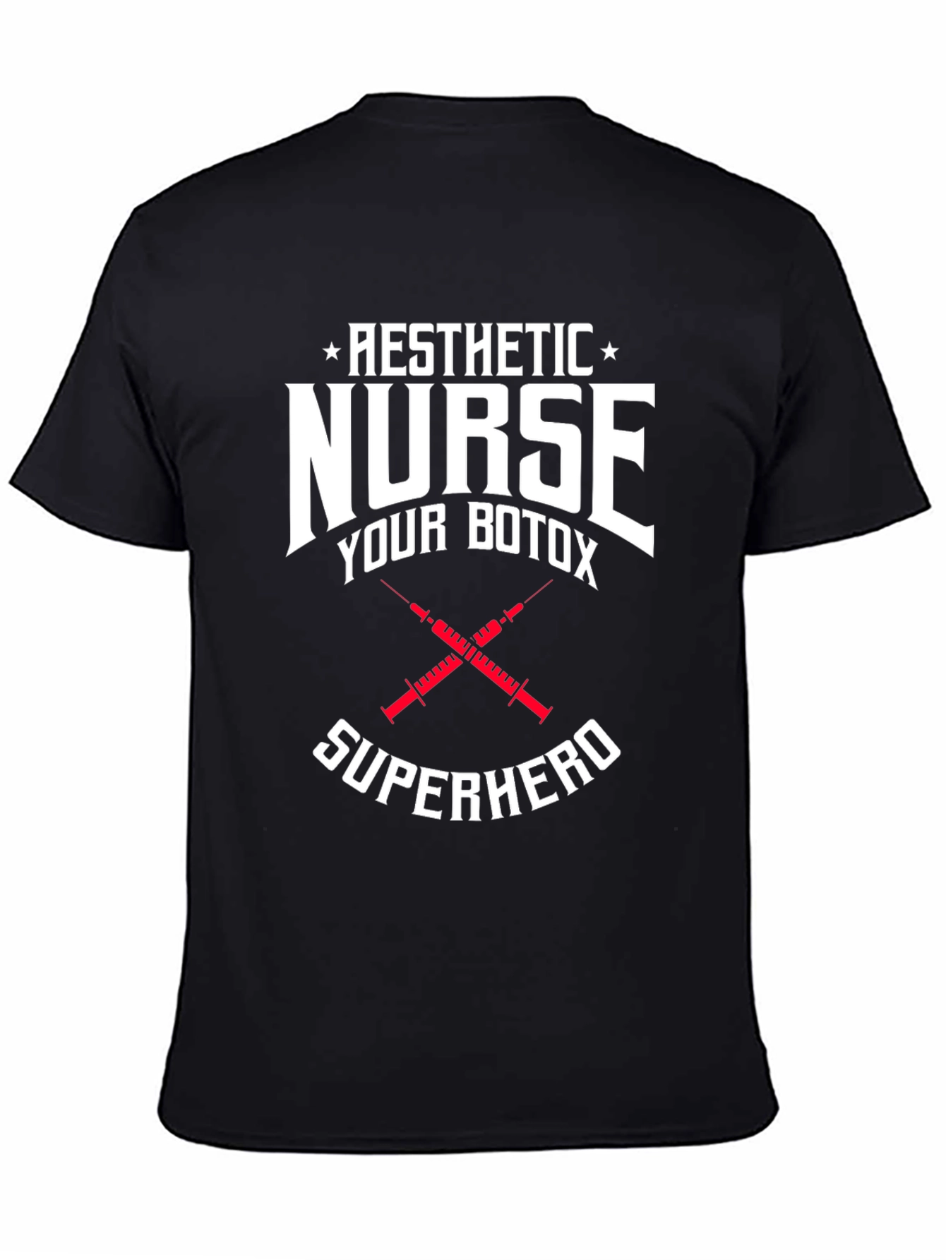 Aesthetic Nurse Botox Superhero Graphic T-Shirt