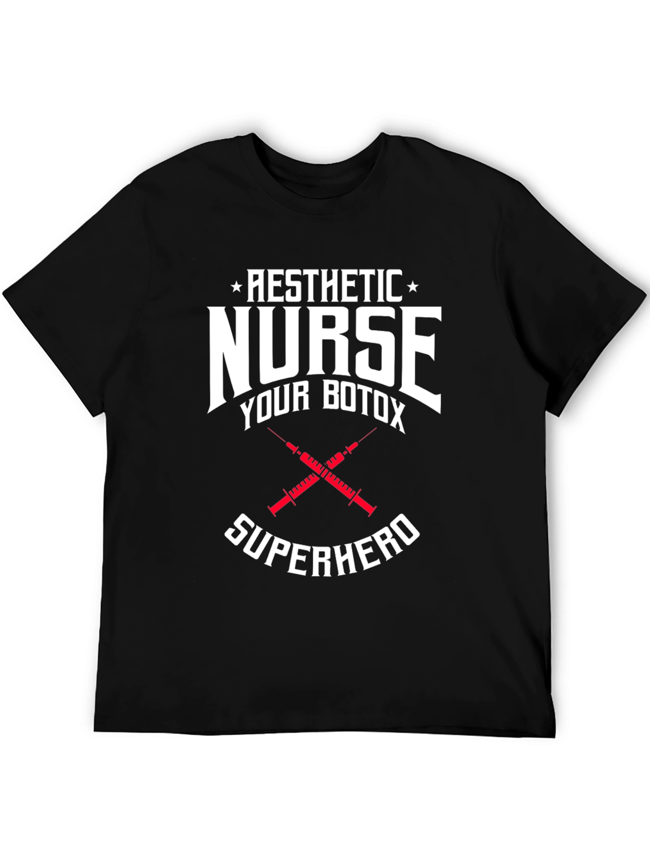 Aesthetic Nurse Botox Superhero Graphic T-Shirt