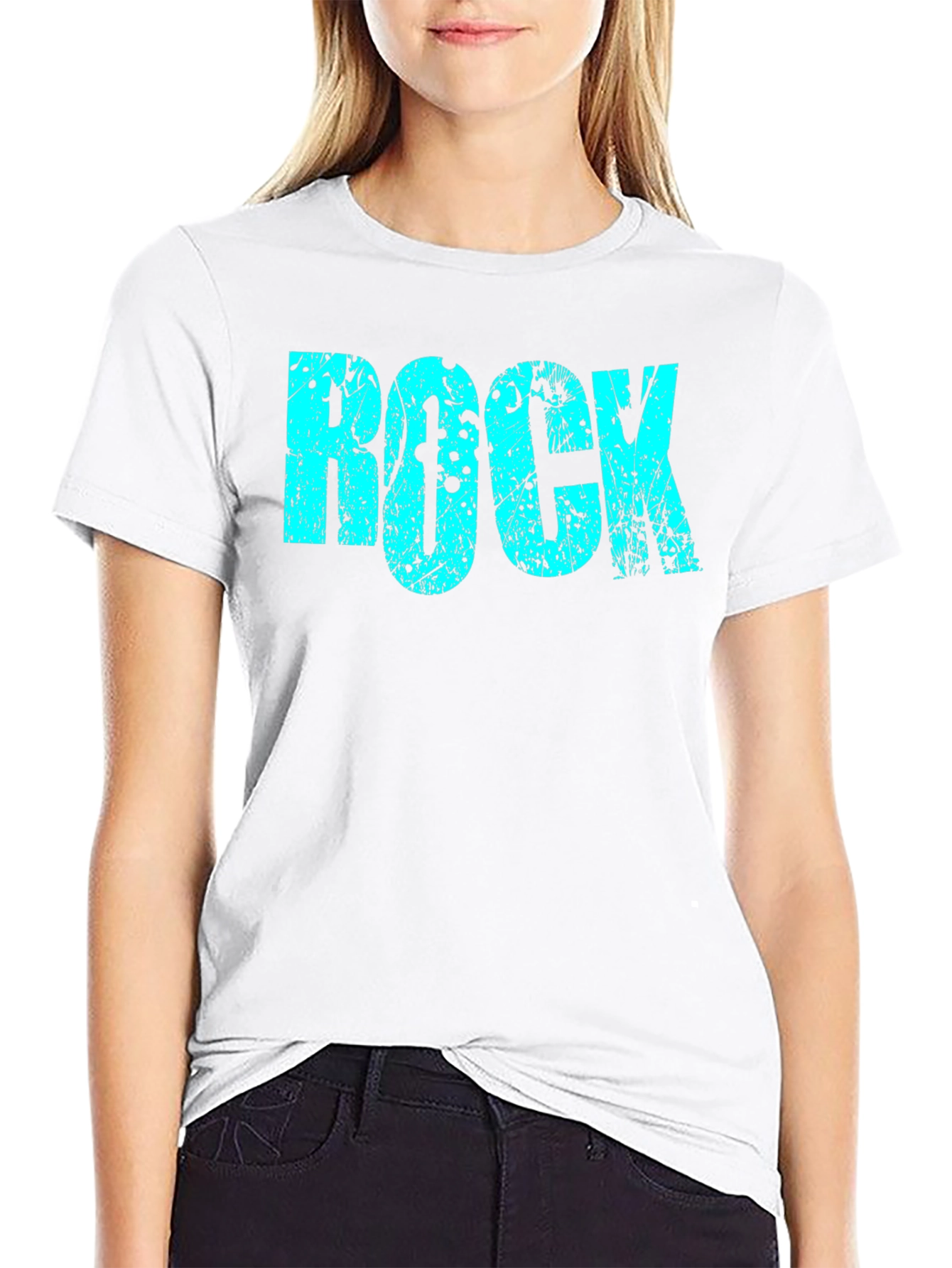 Rock Graphic T-Shirt Black Cotton Tee