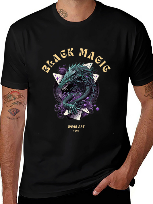 Black Magic Dragon Graphic T-Shirt