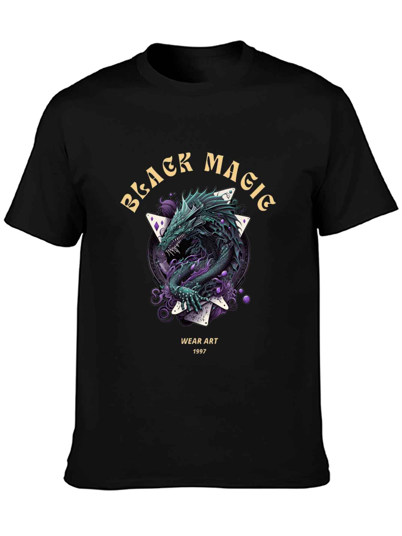 Black Magic Dragon Graphic T-Shirt