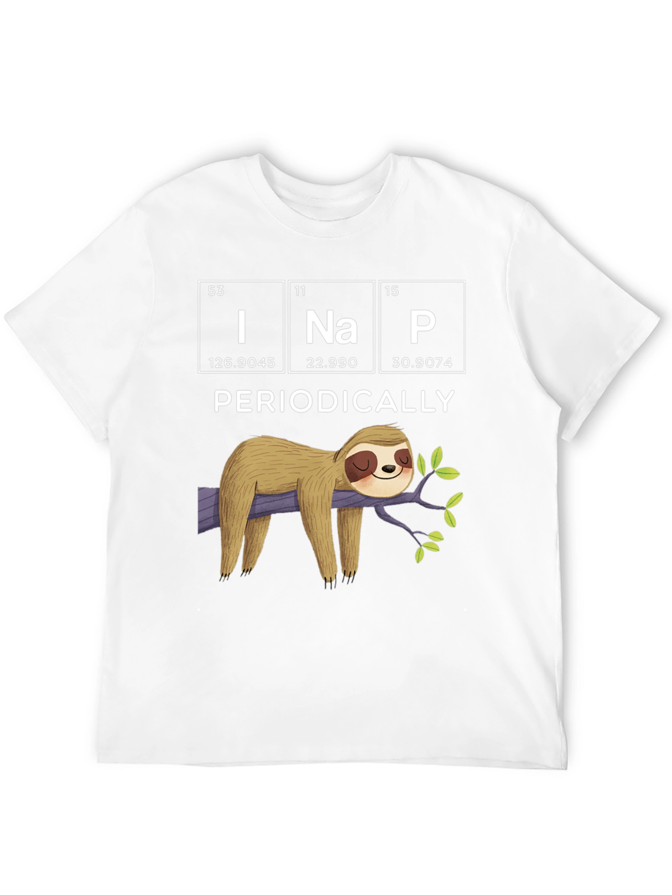 Periodically Inap Sloth T-Shirt Funny Science Tee