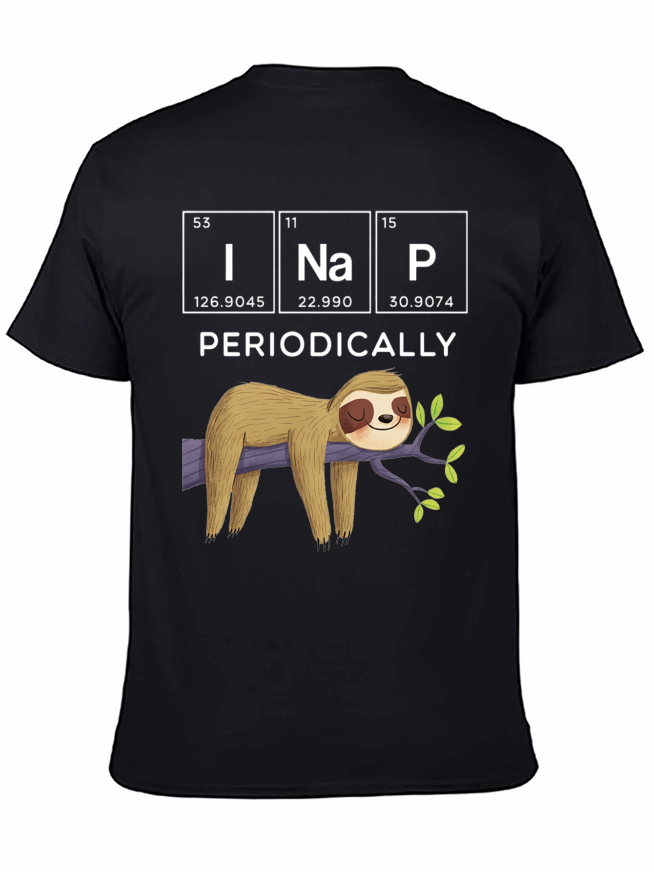Periodically Inap Sloth T-Shirt Funny Science Tee