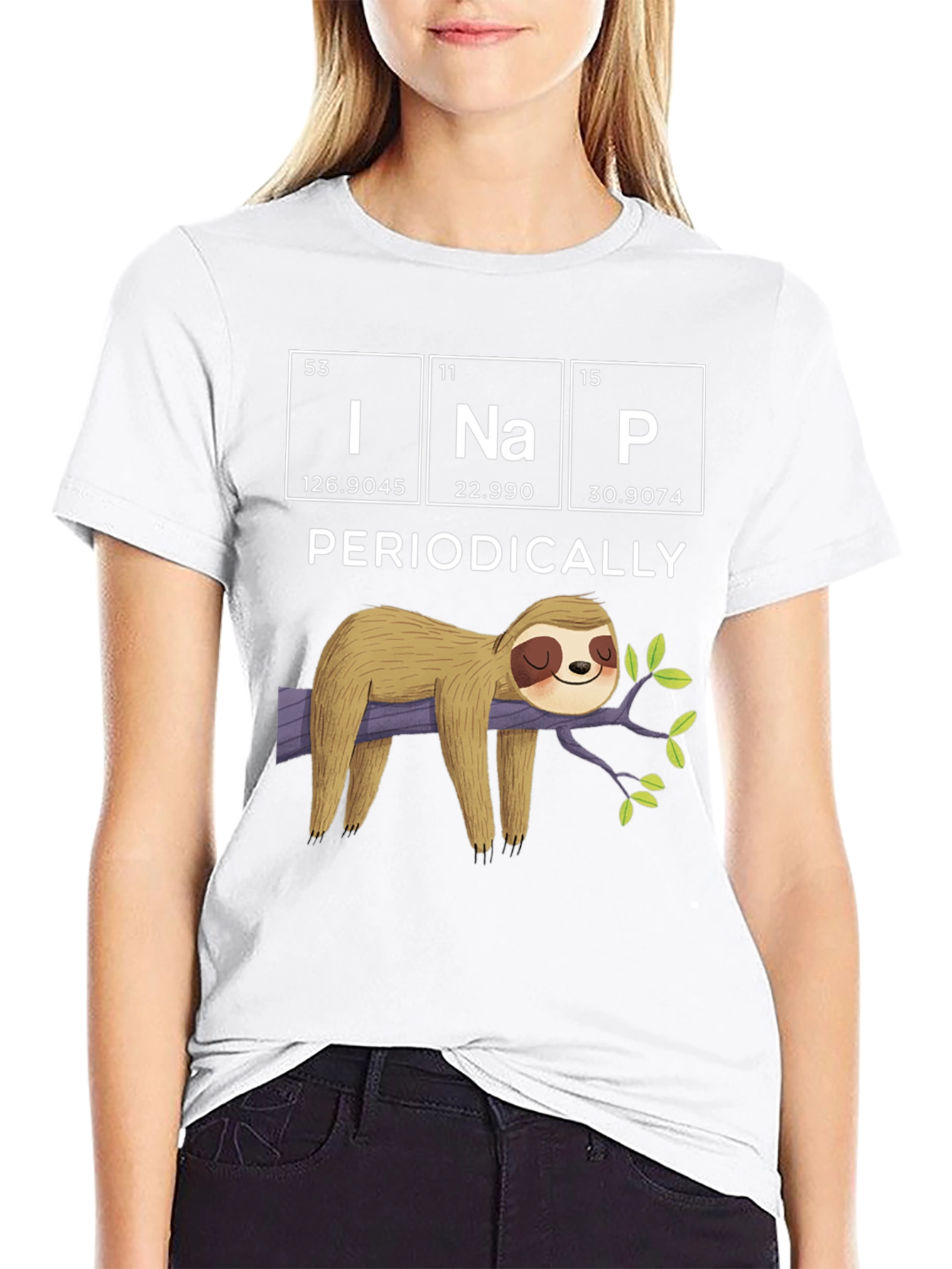 Periodically Inap Sloth T-Shirt Funny Science Tee
