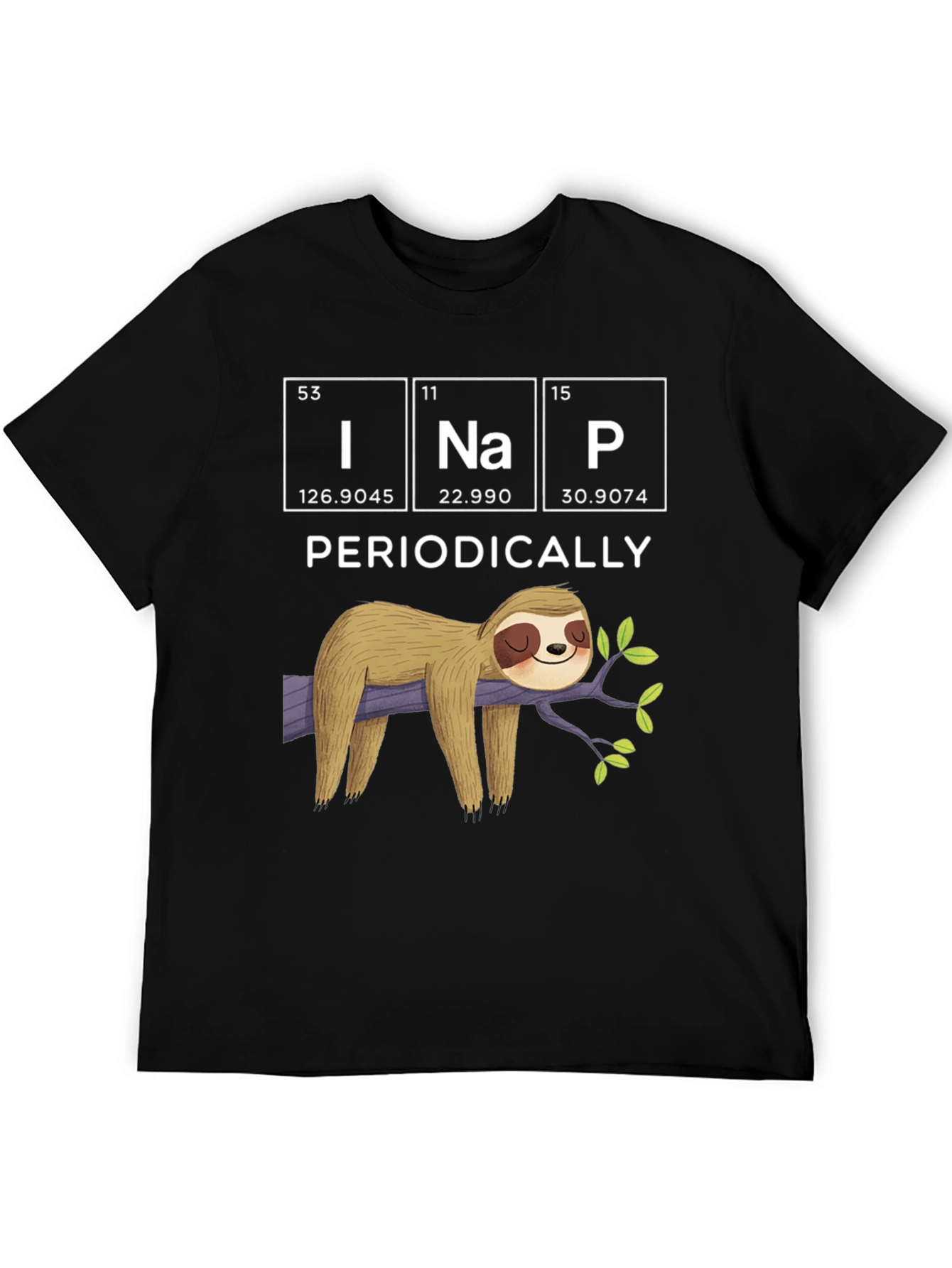 Periodically Inap Sloth T-Shirt Funny Science Tee