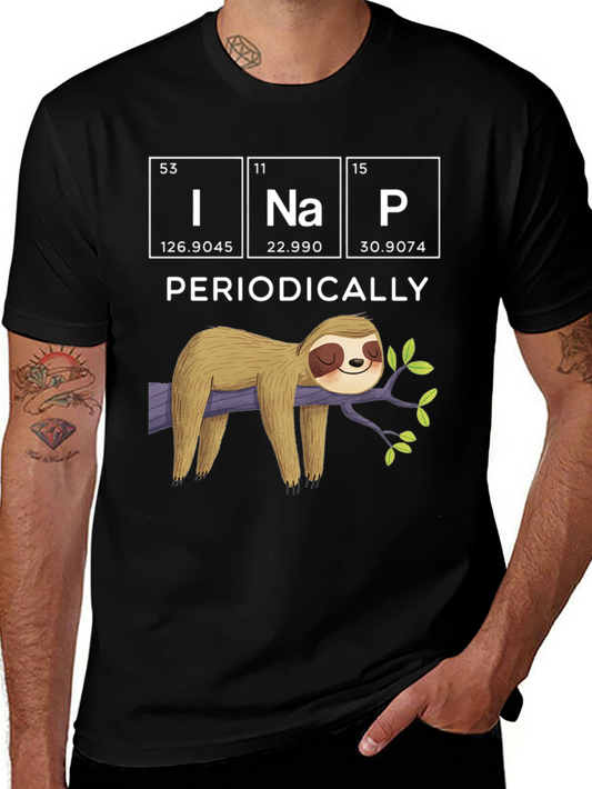 Periodically Inap Sloth T-Shirt Funny Science Tee
