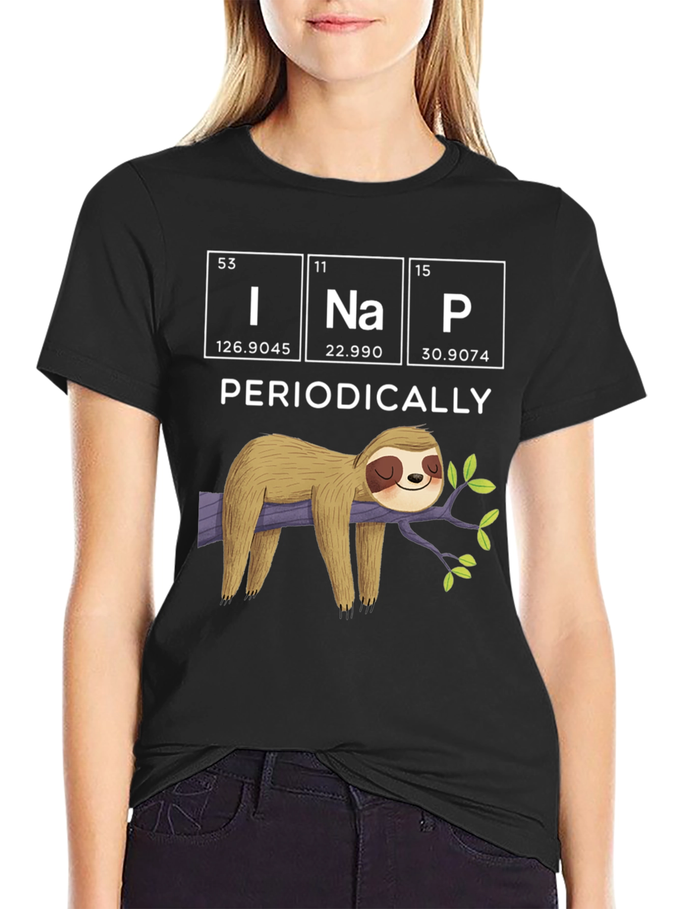 Periodically Inap Sloth T-Shirt Funny Science Tee