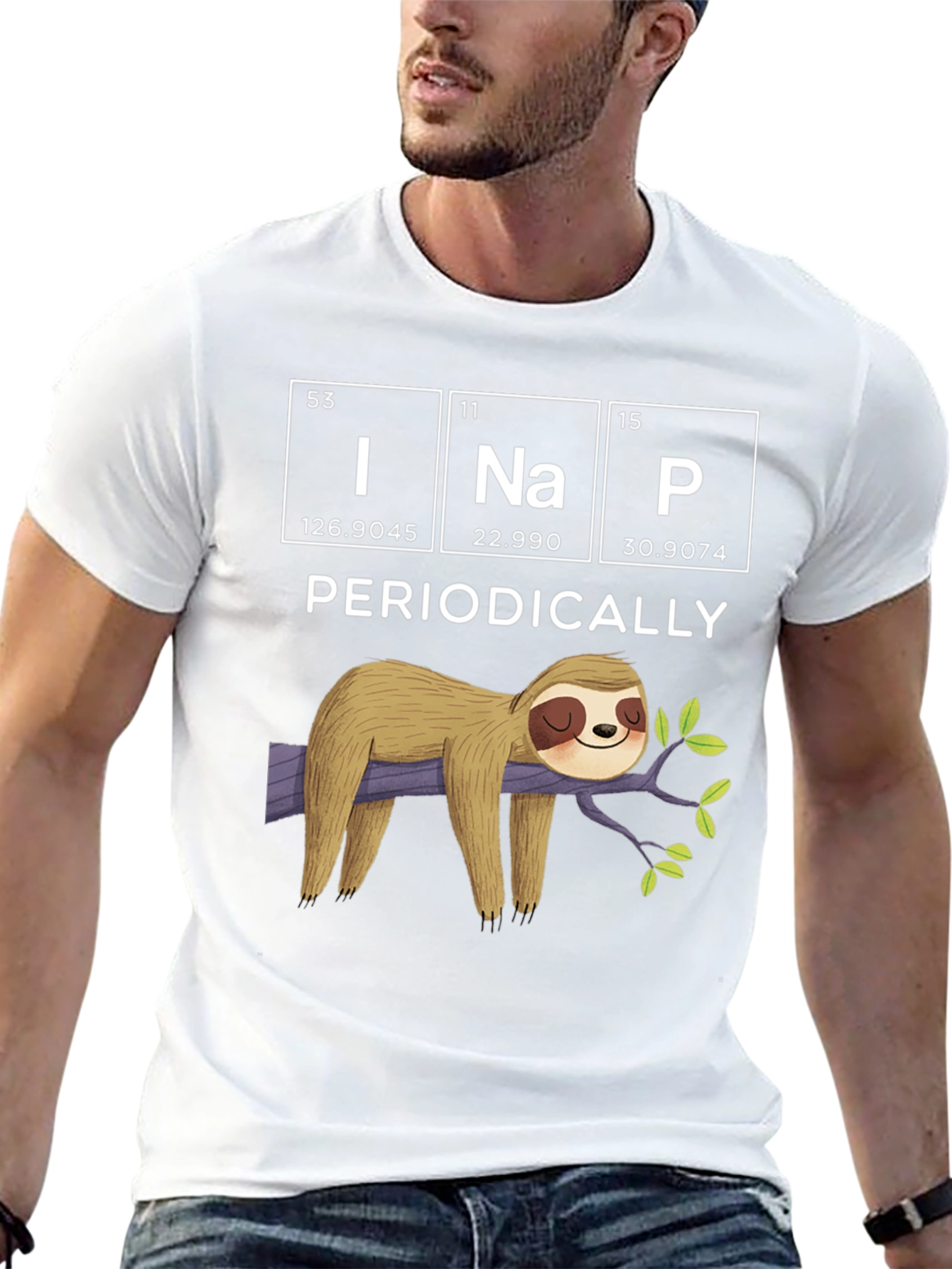 Periodically Inap Sloth T-Shirt Funny Science Tee