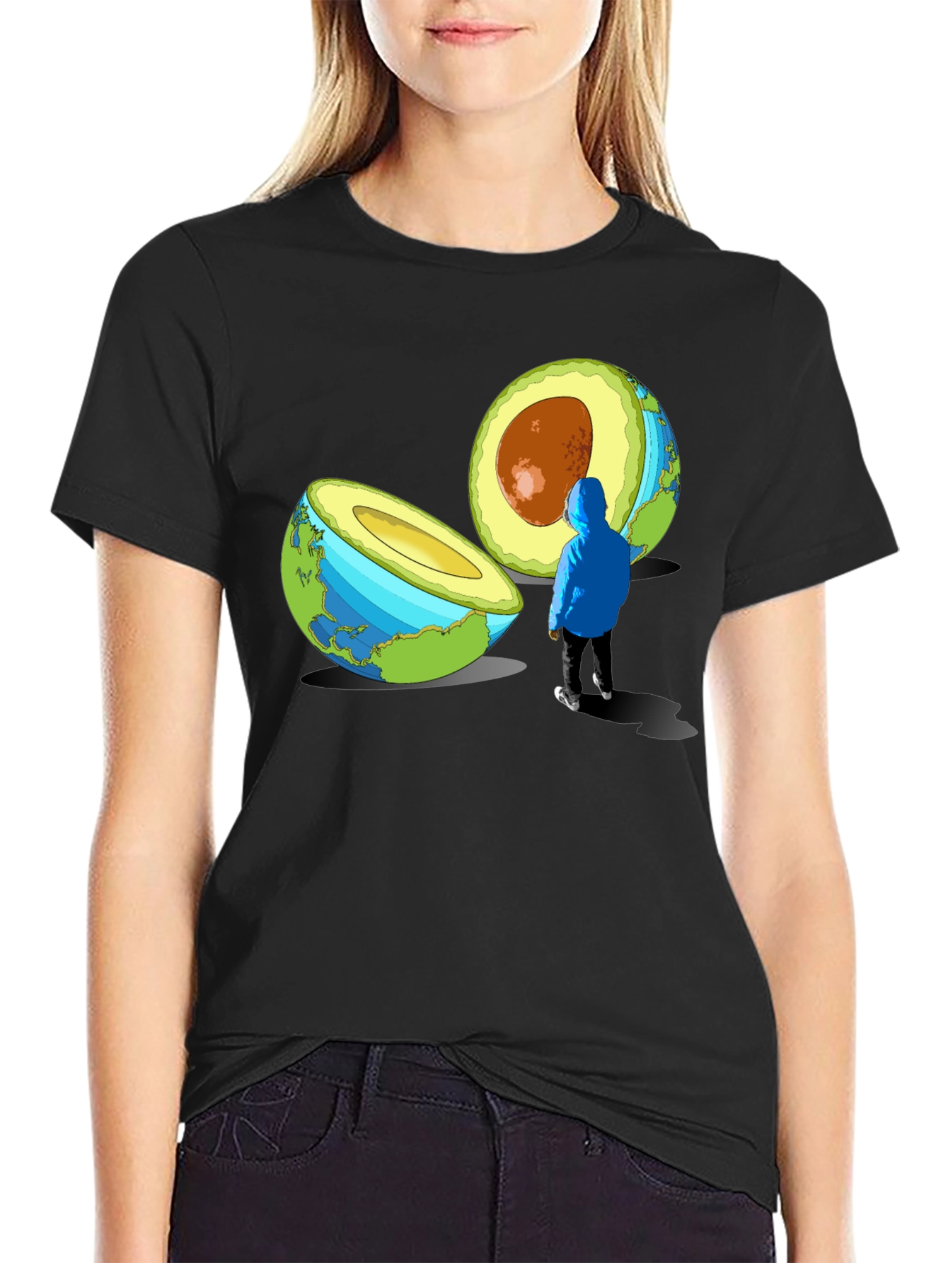 Avocado Earth T-Shirt - Sustainable Style