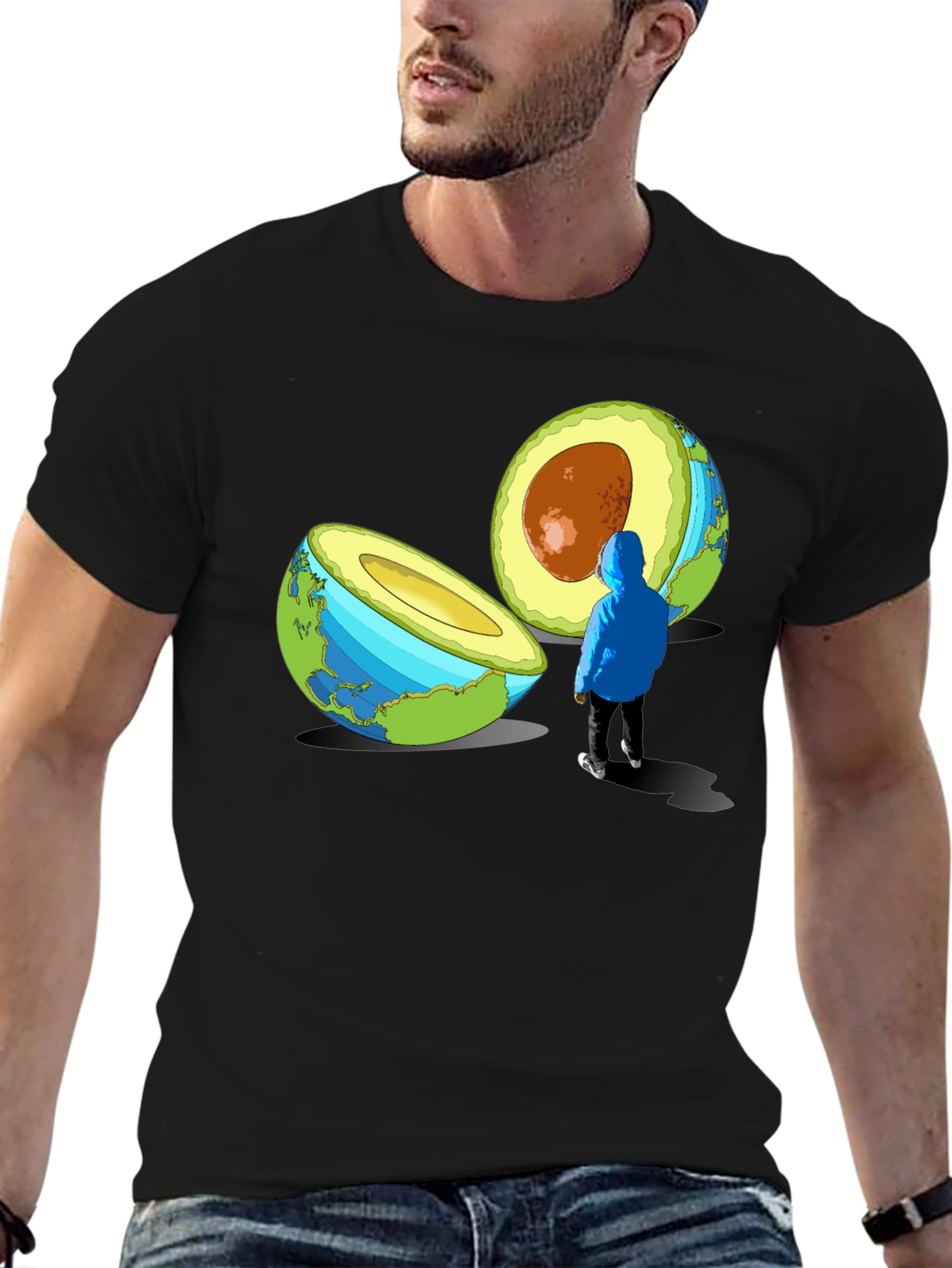 Avocado Earth T-Shirt - Sustainable Style