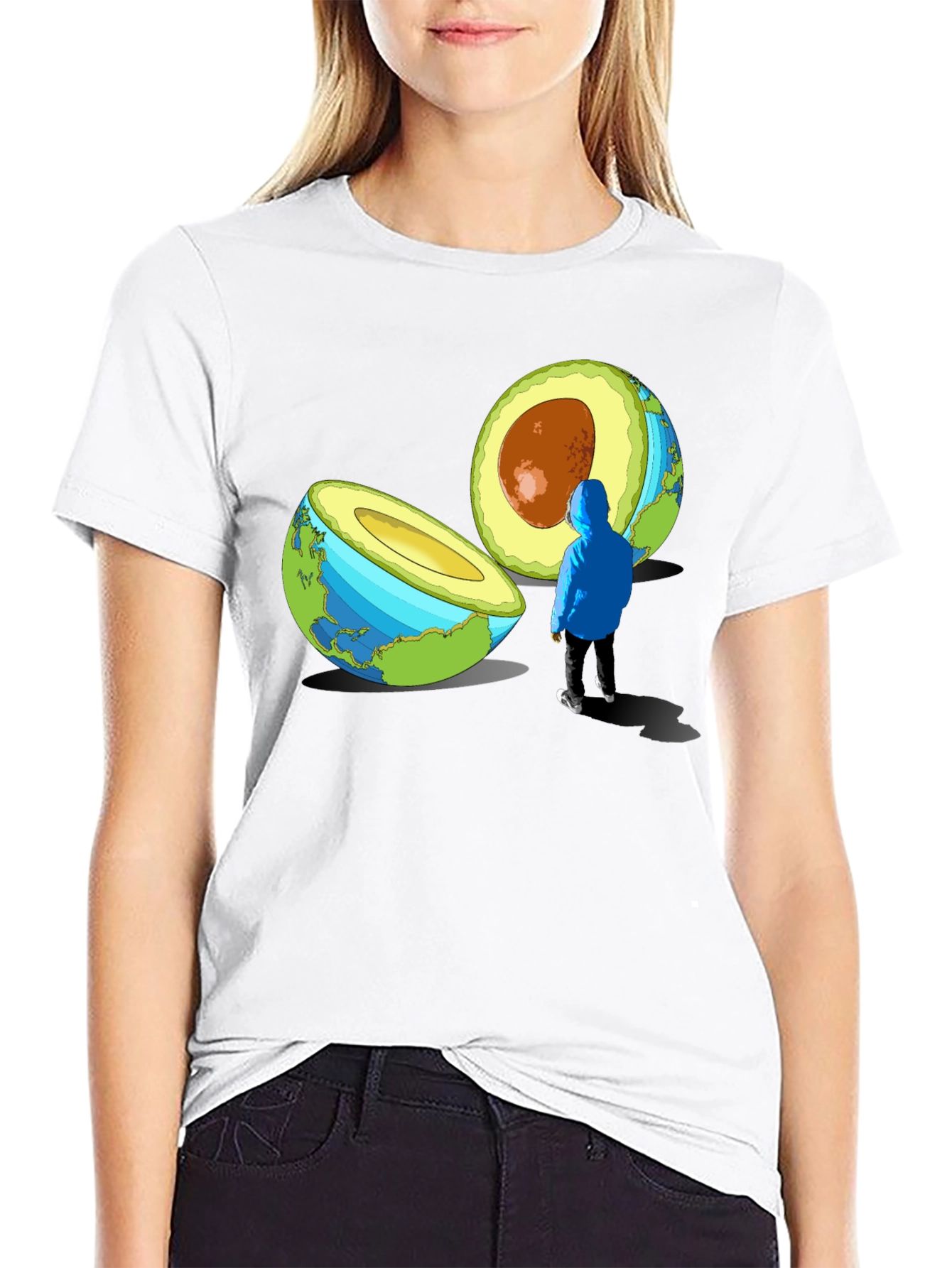 Avocado Earth T-Shirt - Sustainable Style