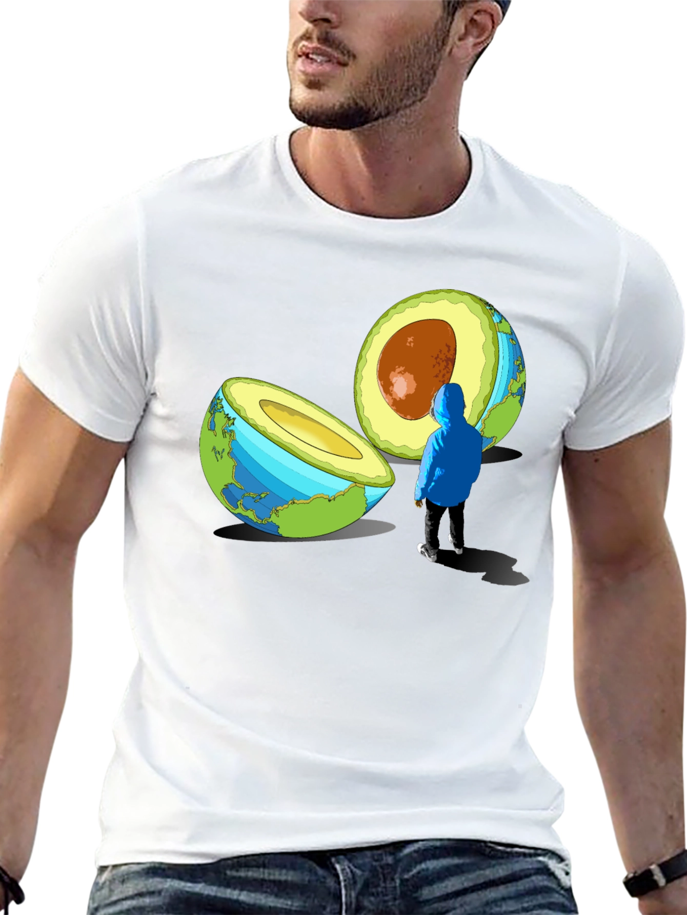 Avocado Earth T-Shirt - Sustainable Style