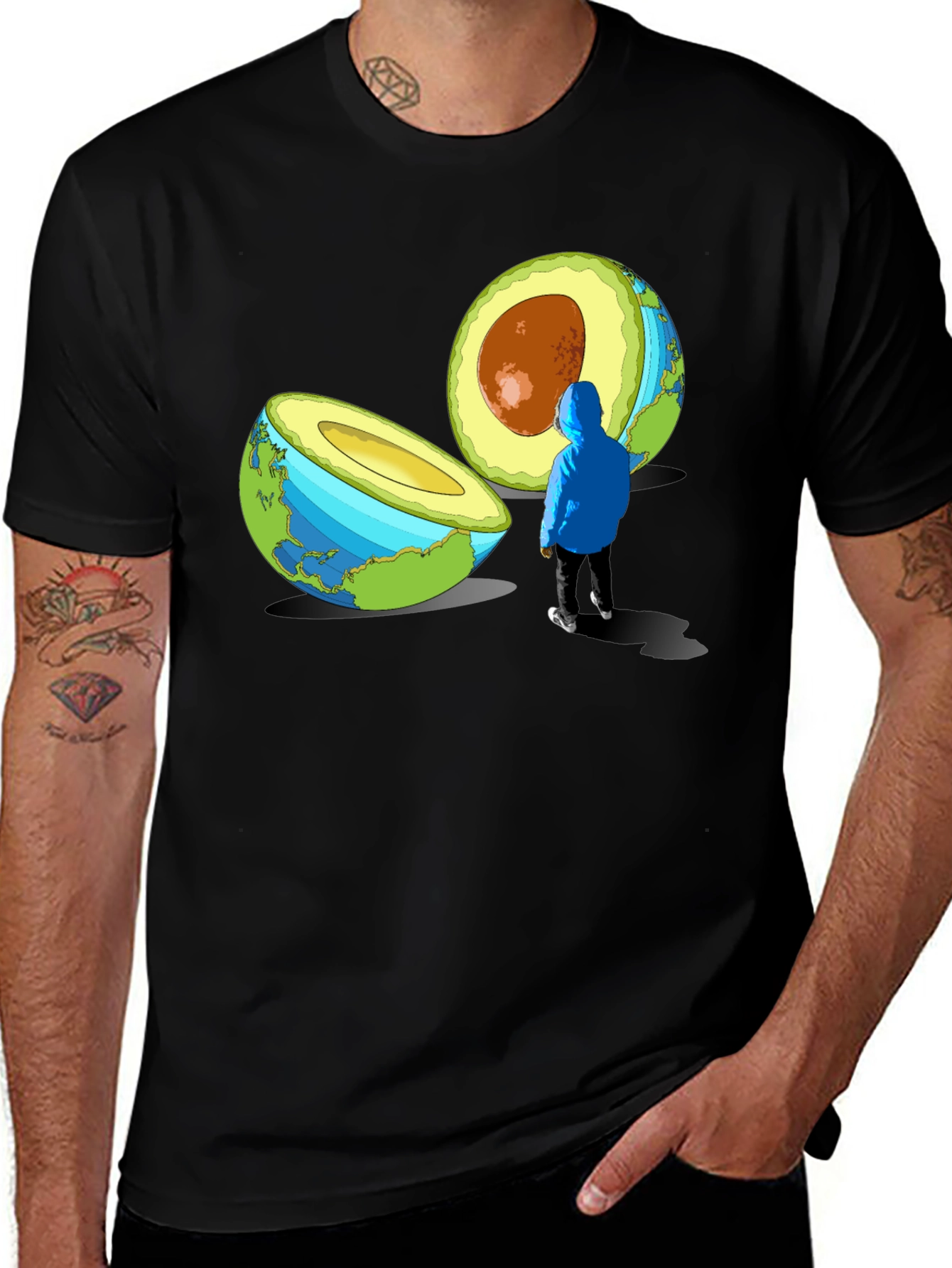 Avocado Earth T-Shirt - Sustainable Style