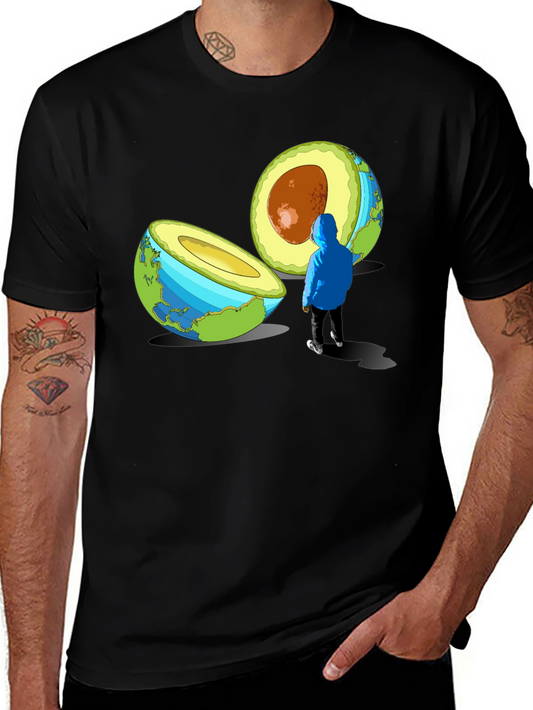 Avocado Earth T-Shirt - Sustainable Style