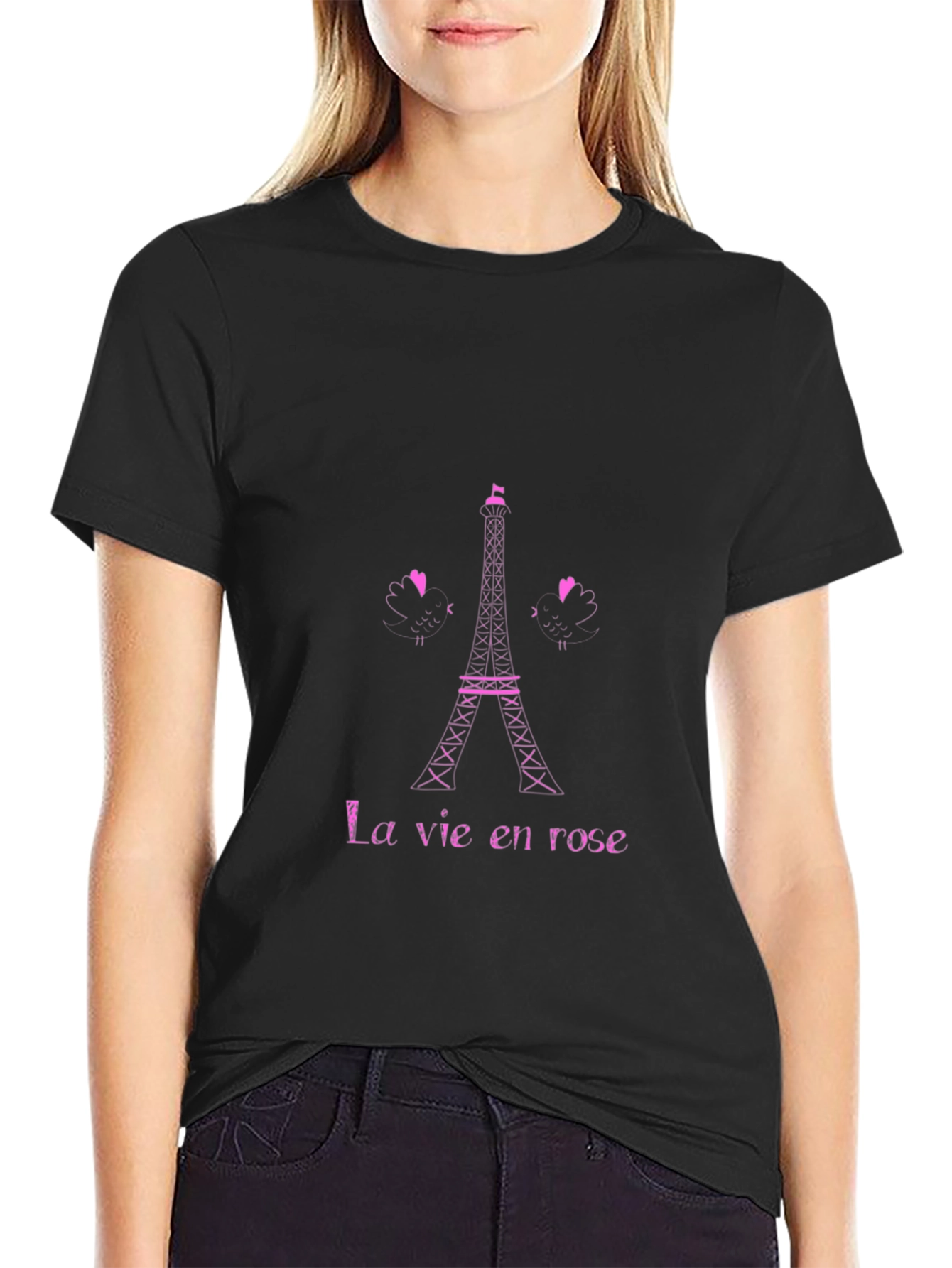 La Vie en Rose Eiffel Tower Graphic Tee