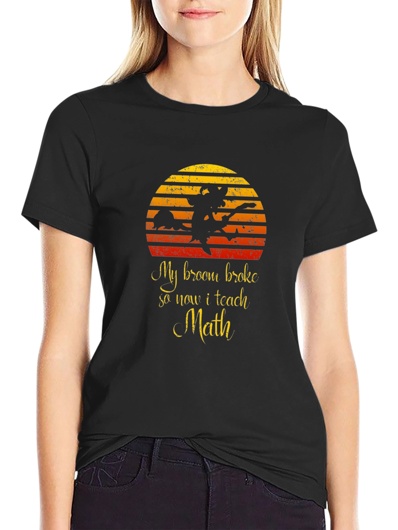 Funny Witch Math Teacher T-Shirt