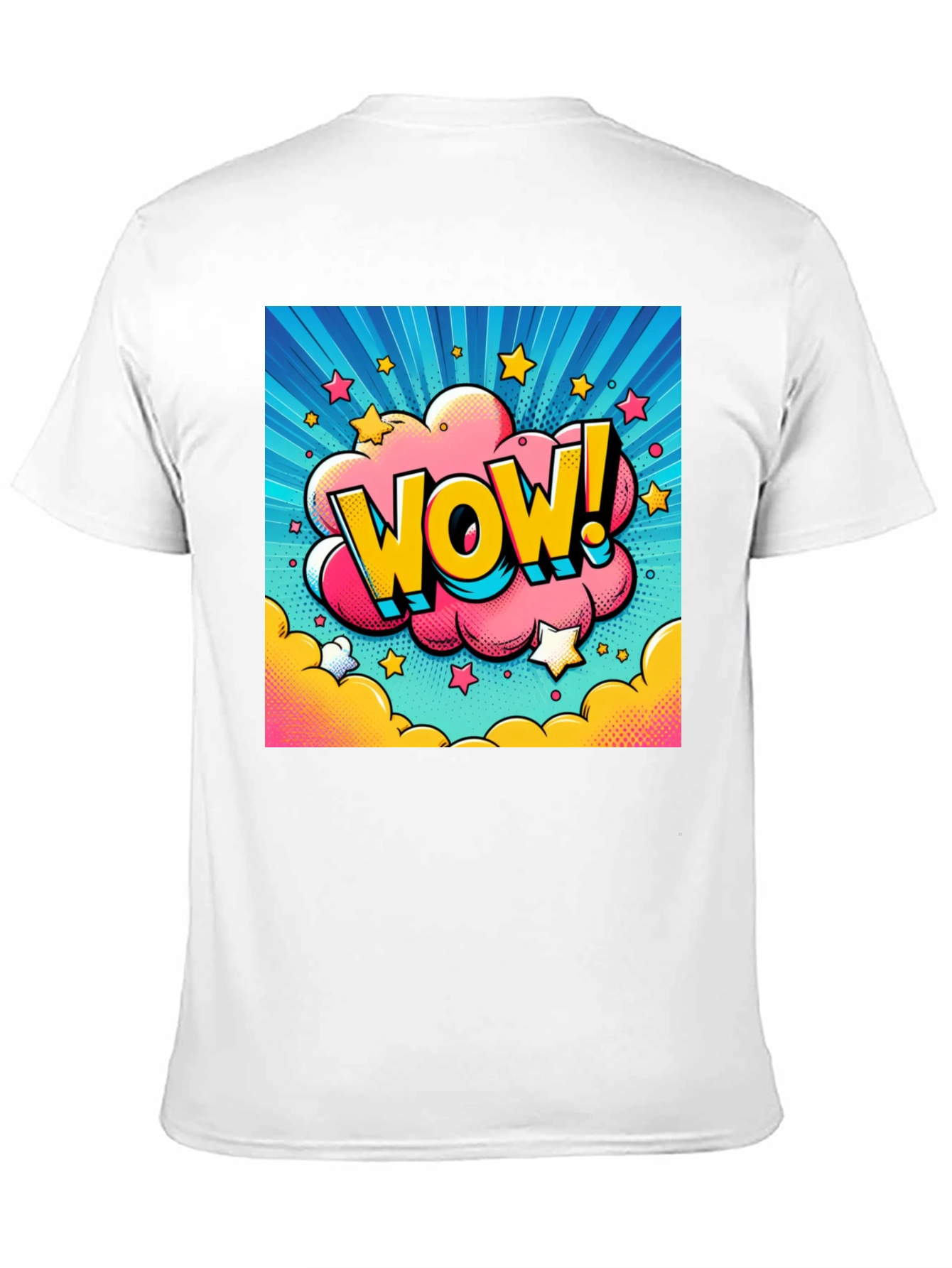 Wow! Pop Art Graphic Tee - Mens Black T-Shirt