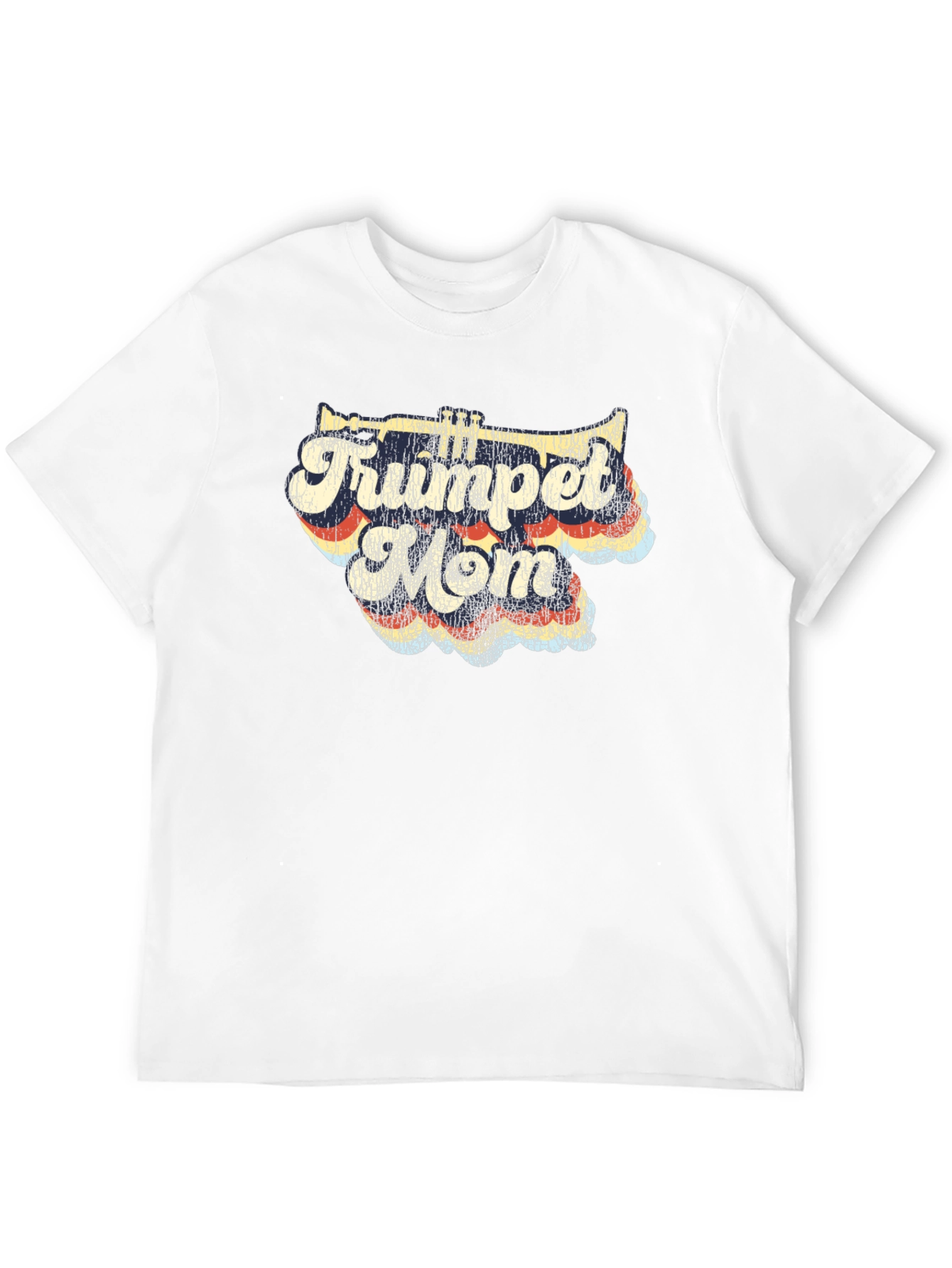 Trumpet Mom T-Shirt - Retro Style Black Tee