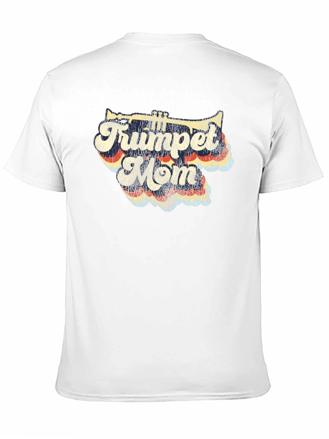 Trumpet Mom T-Shirt - Retro Style Black Tee
