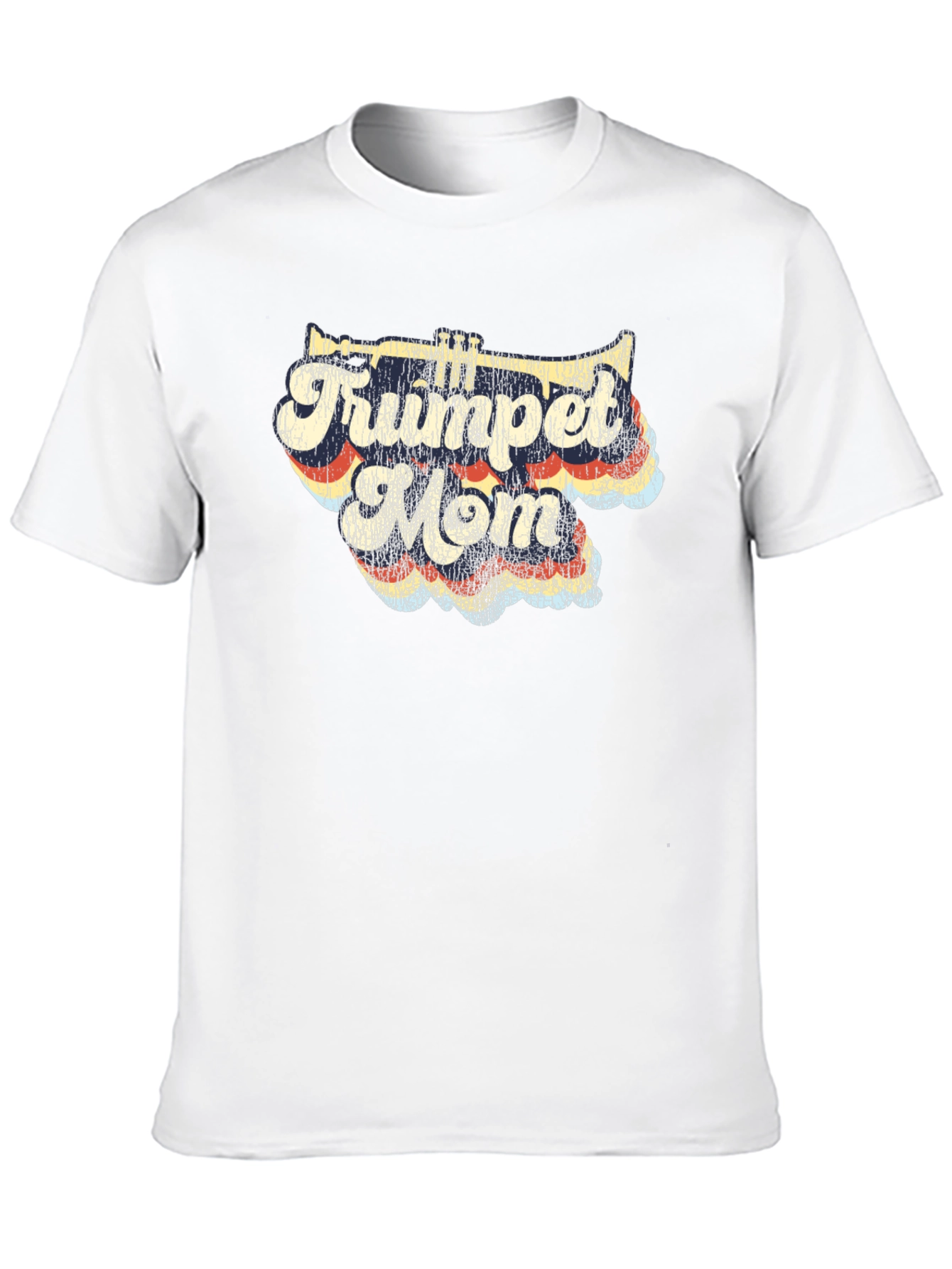 Trumpet Mom T-Shirt - Retro Style Black Tee
