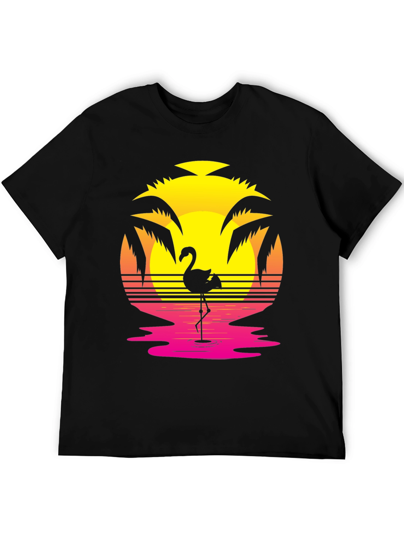 Retro Flamingo Sunset Graphic Tee