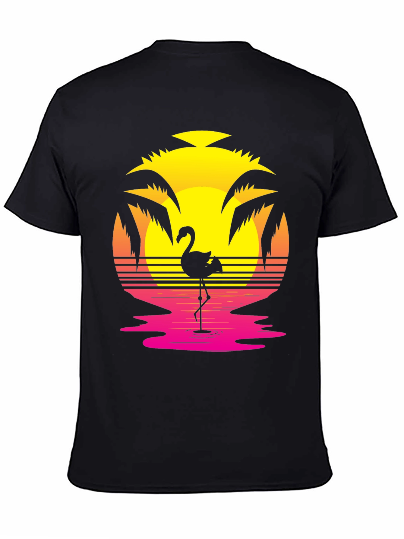 Retro Flamingo Sunset Graphic Tee