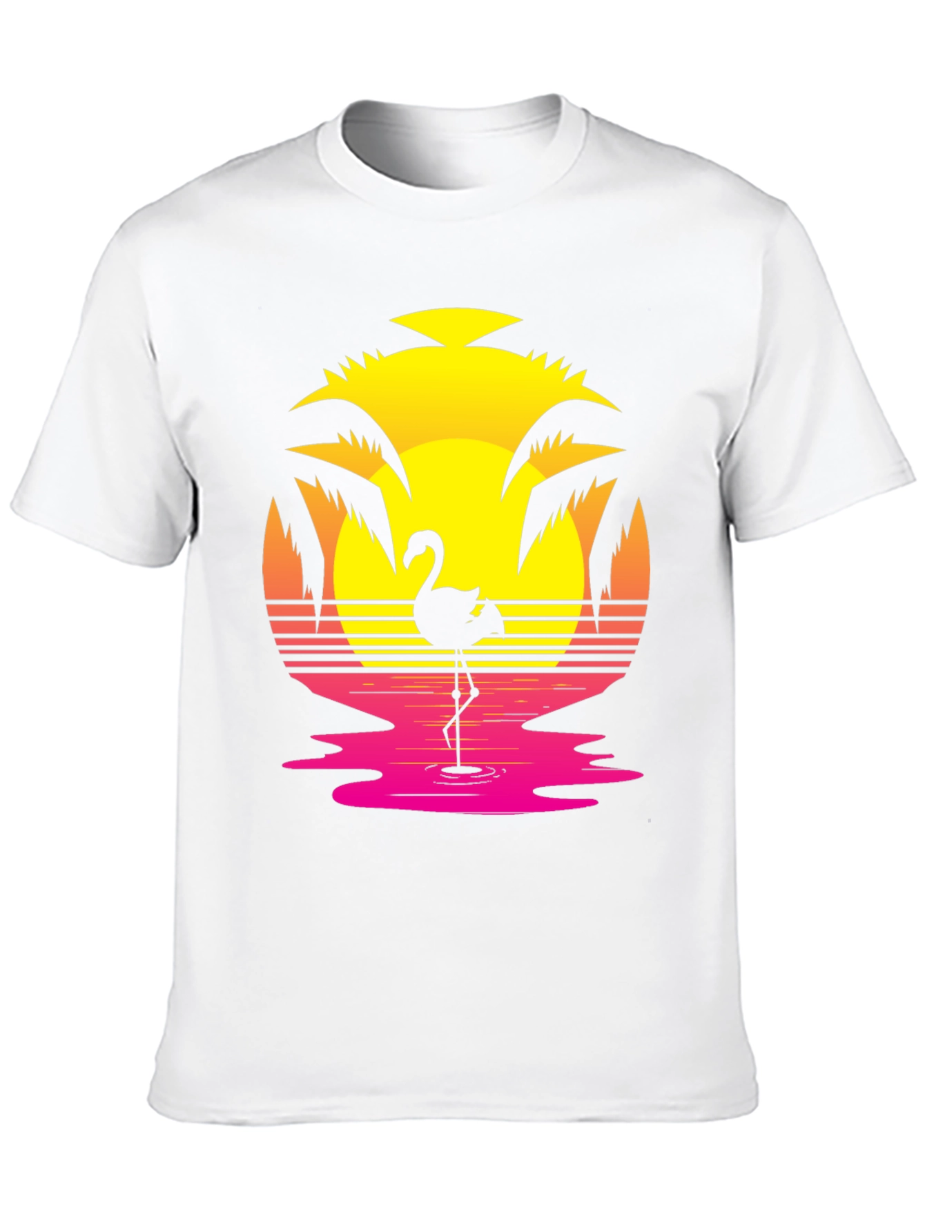 Retro Flamingo Sunset Graphic Tee