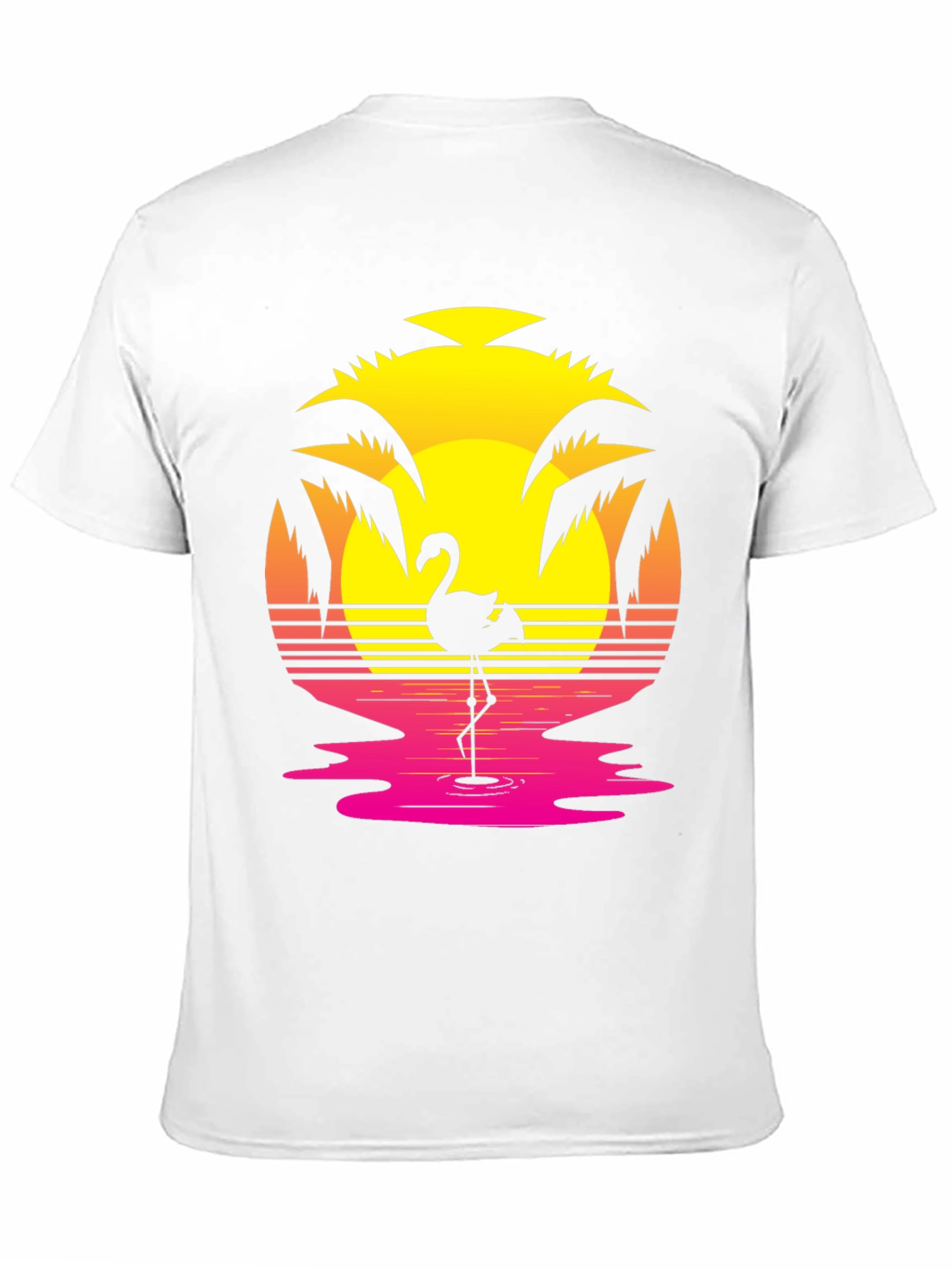 Retro Flamingo Sunset Graphic Tee