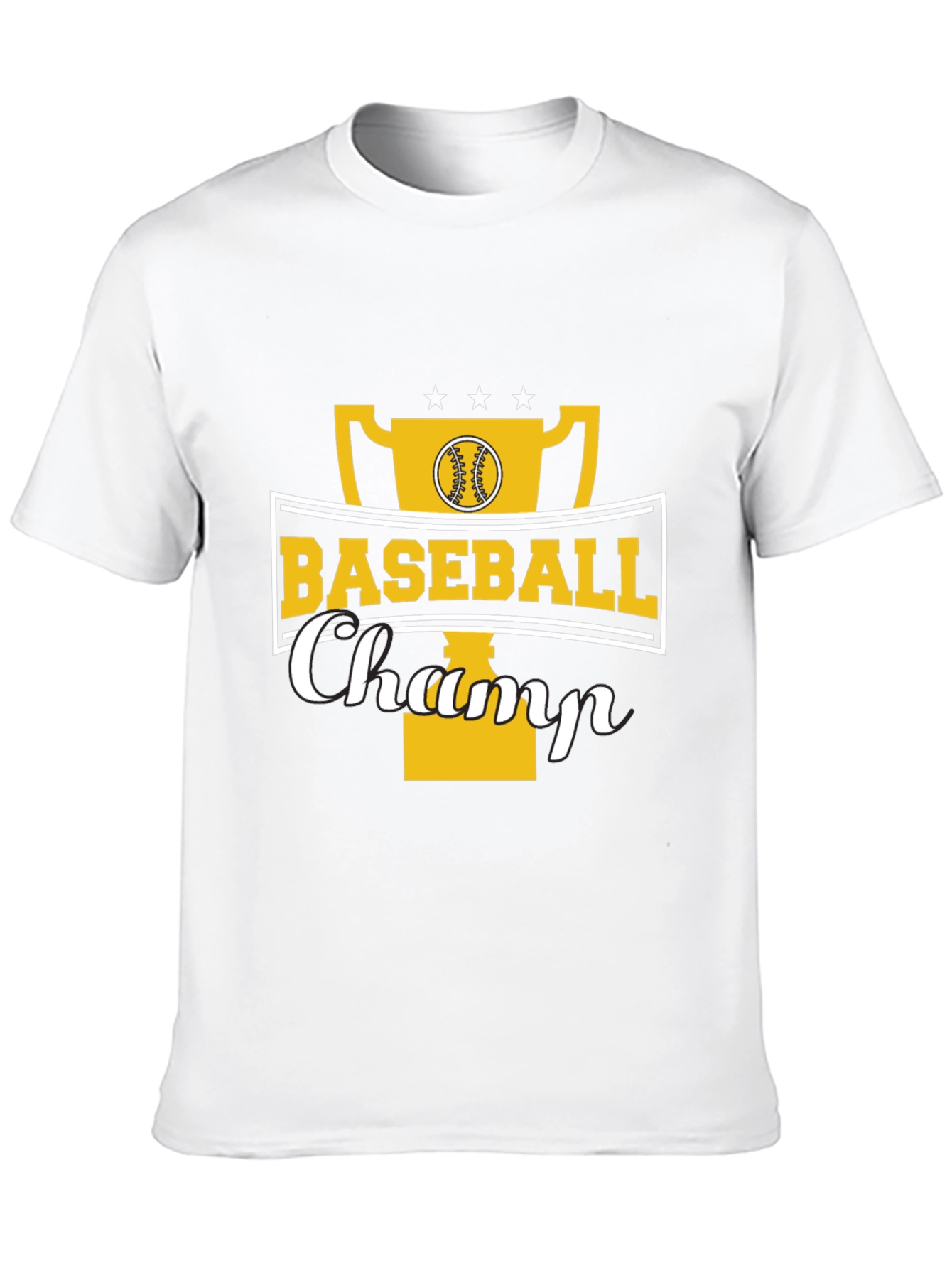 Baseball Champ Black Graphic T-Shirt