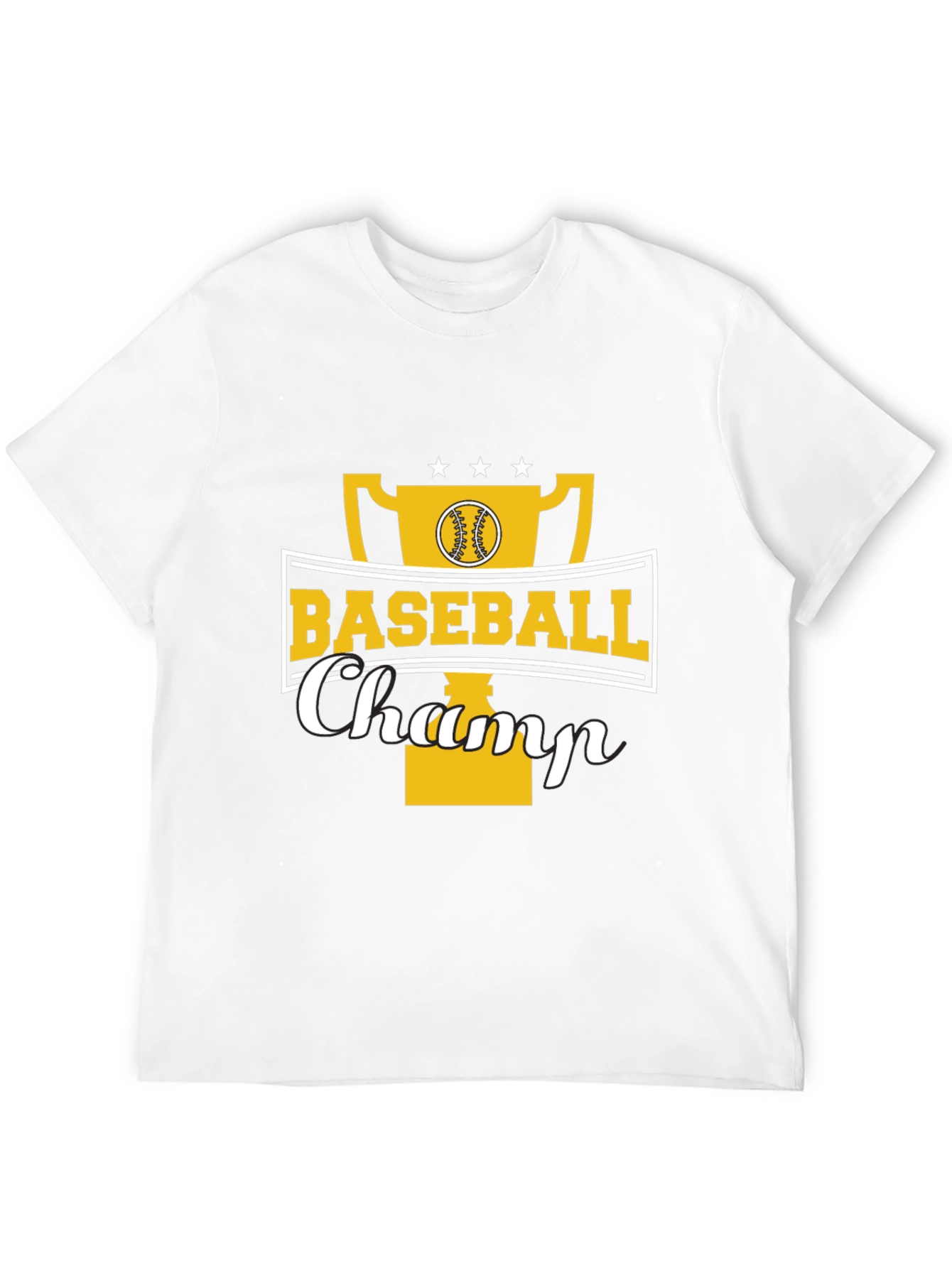 Baseball Champ Black Graphic T-Shirt