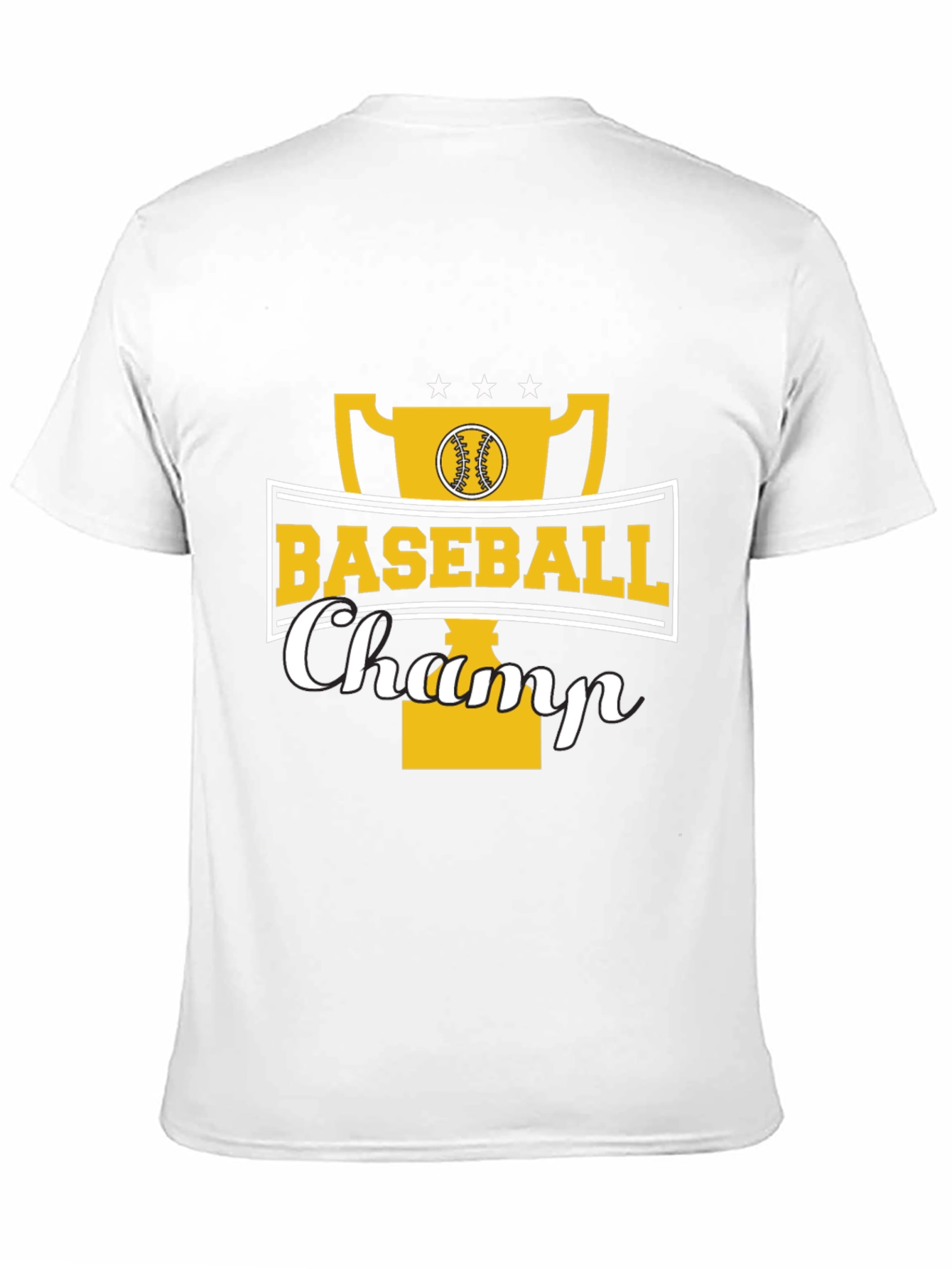 Baseball Champ Black Graphic T-Shirt
