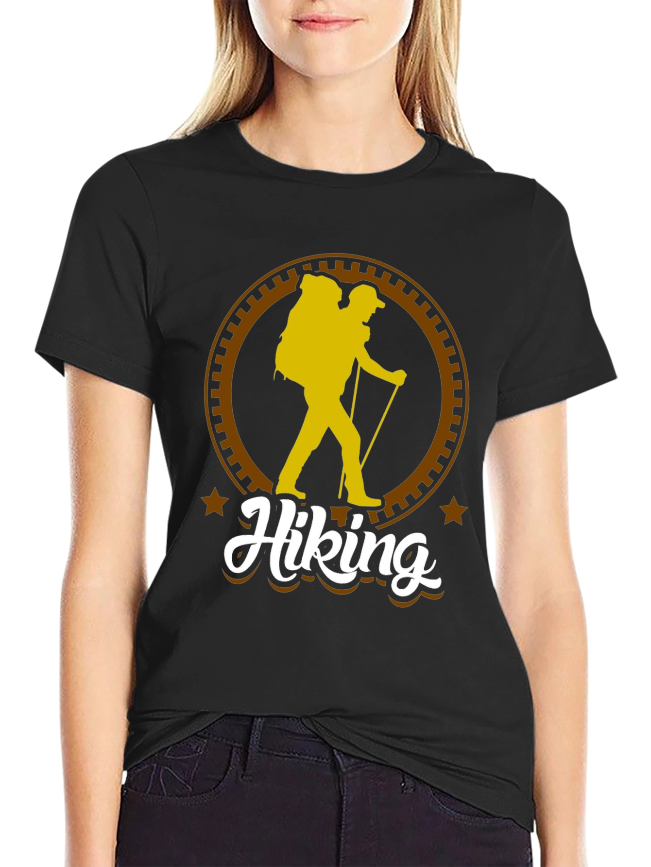 Hiking Adventure Graphic Tee - Black