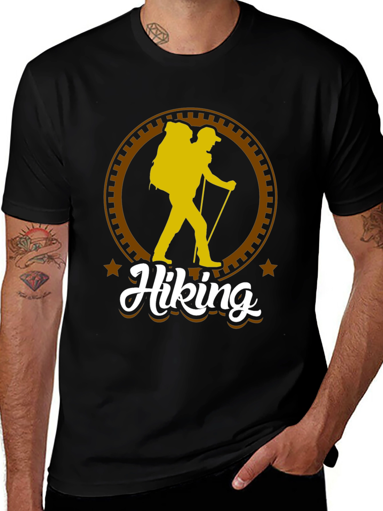 Hiking Adventure Graphic Tee - Black