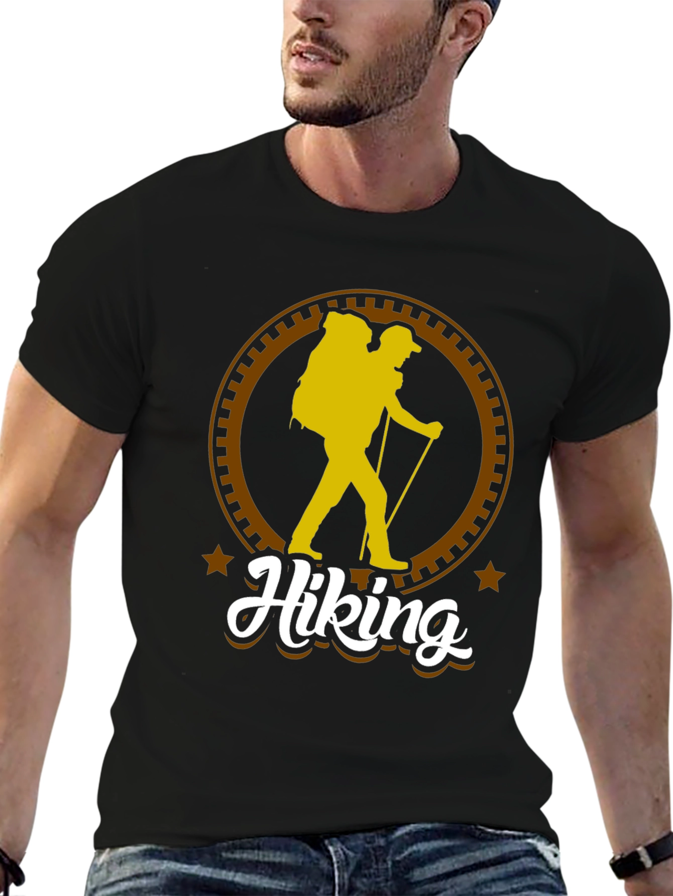 Hiking Adventure Graphic Tee - Black