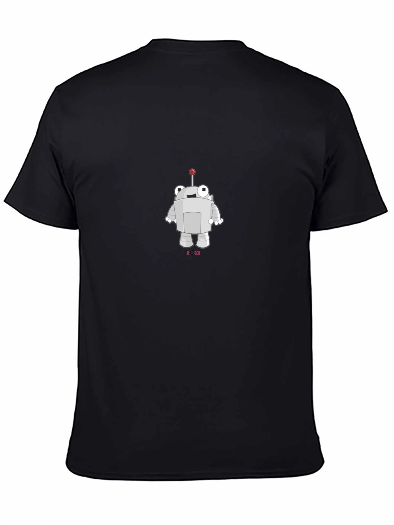 Robot Graphic Tee - Black Casual T-Shirt
