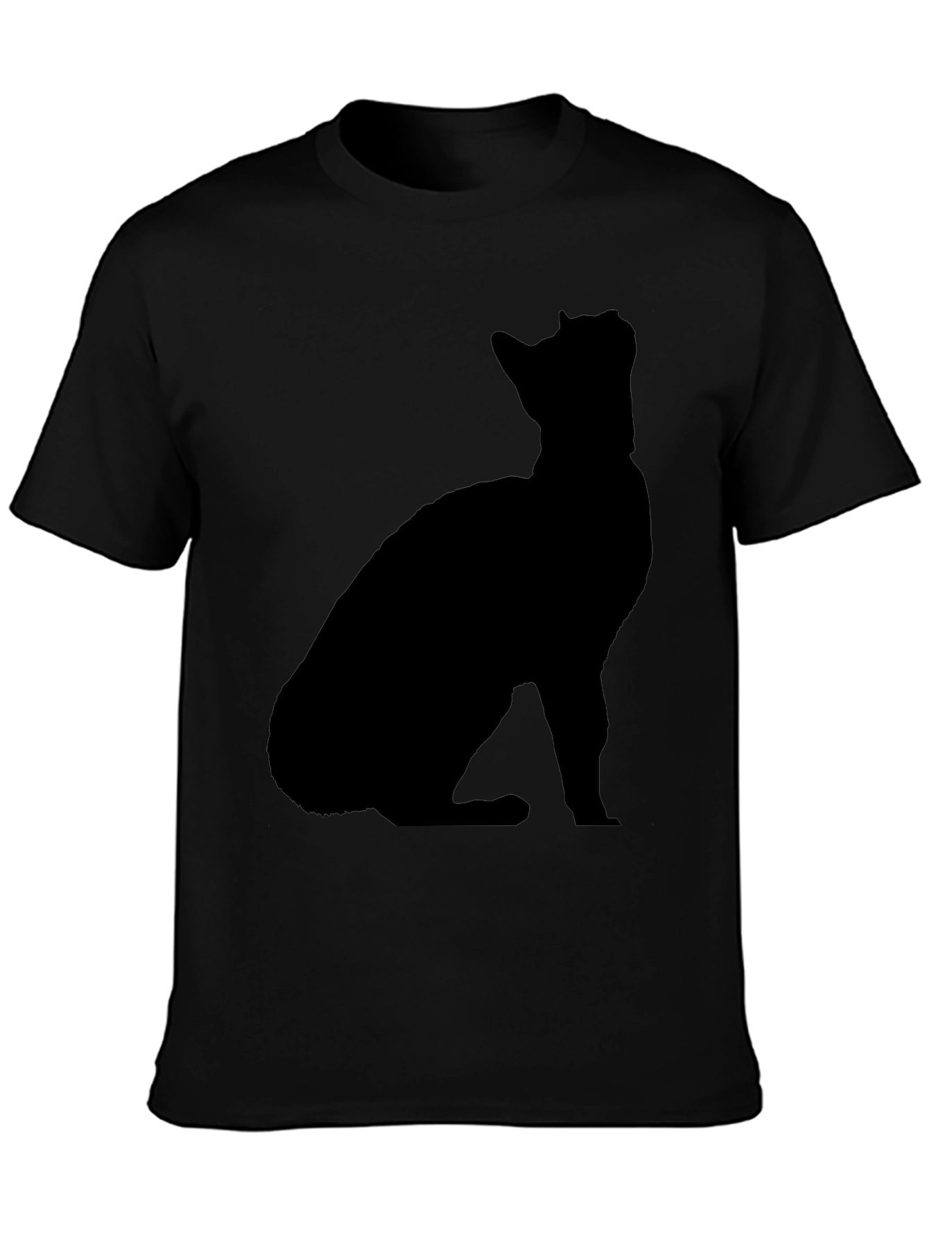 Cat Silhouette Black T-Shirt