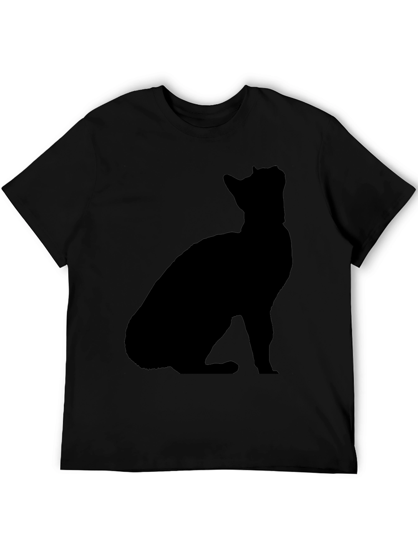 Cat Silhouette Black T-Shirt