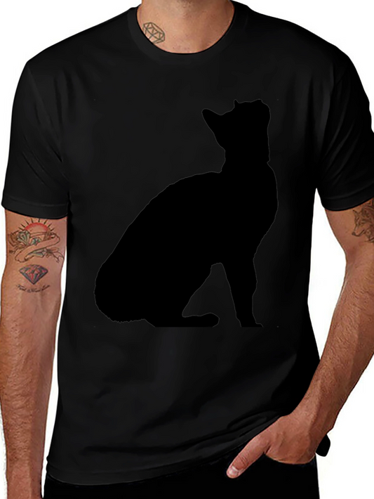 Cat Silhouette Black T-Shirt