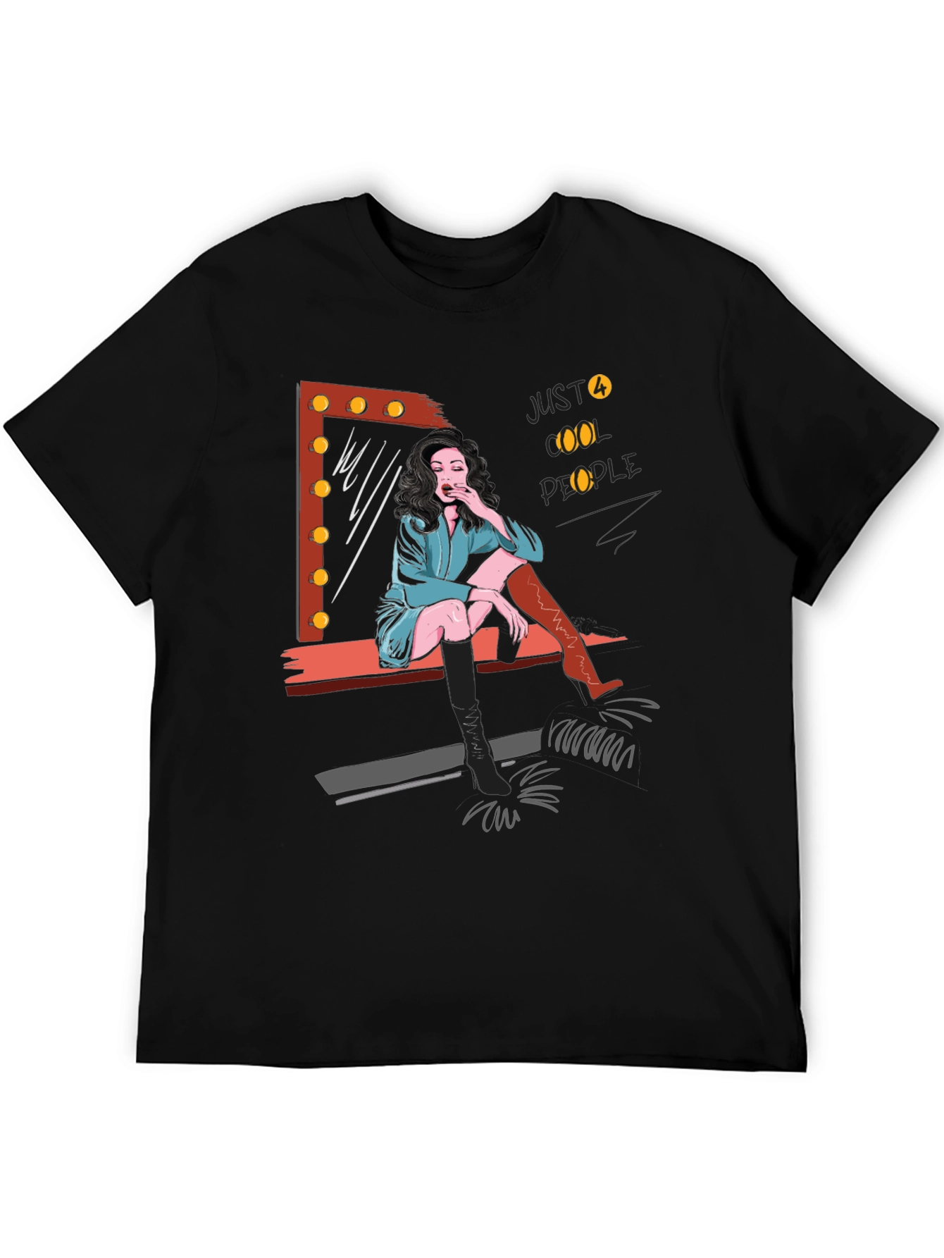 Just Cool People Graphic Tee - Black