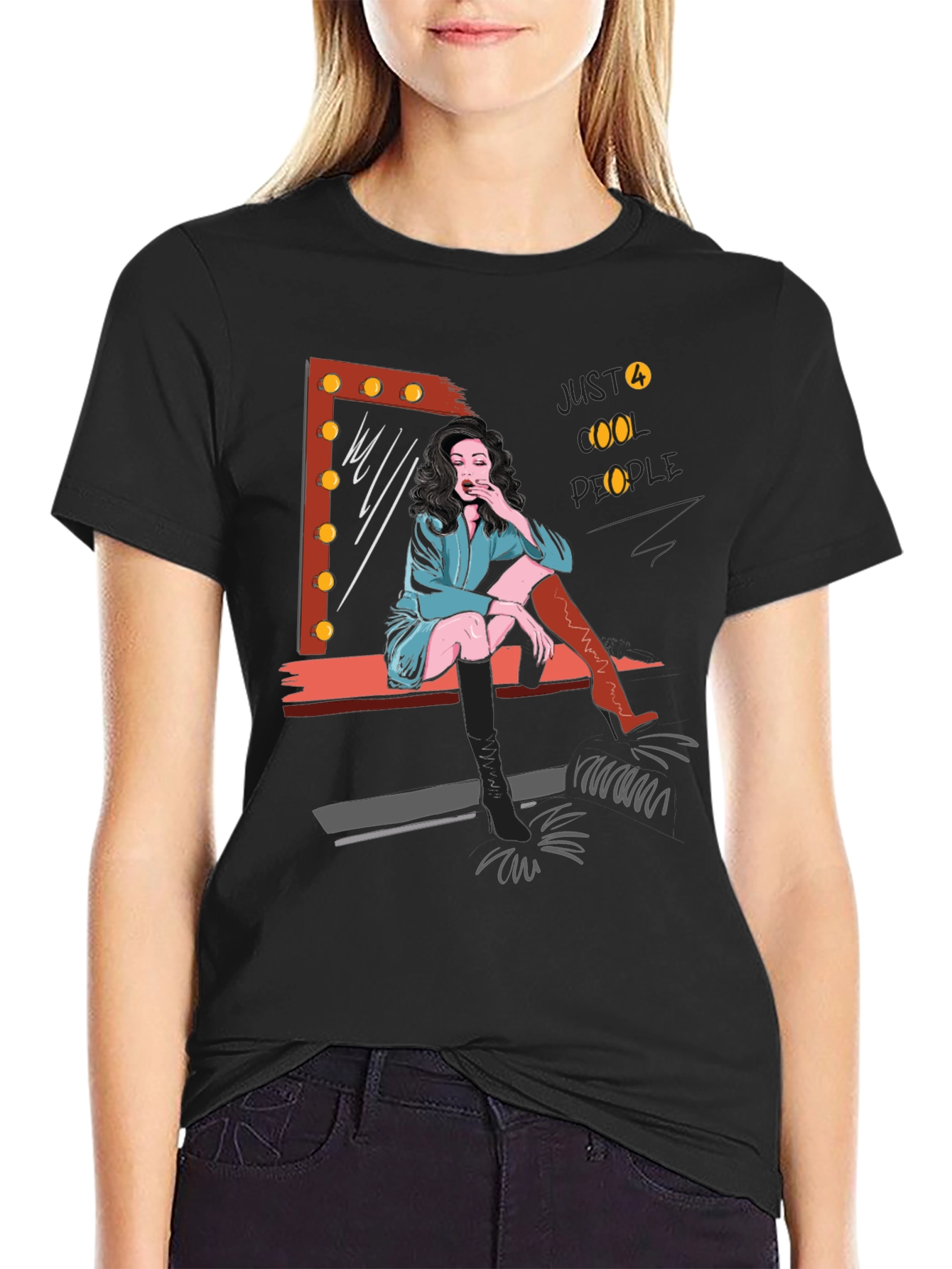 Just Cool People Graphic Tee - Black