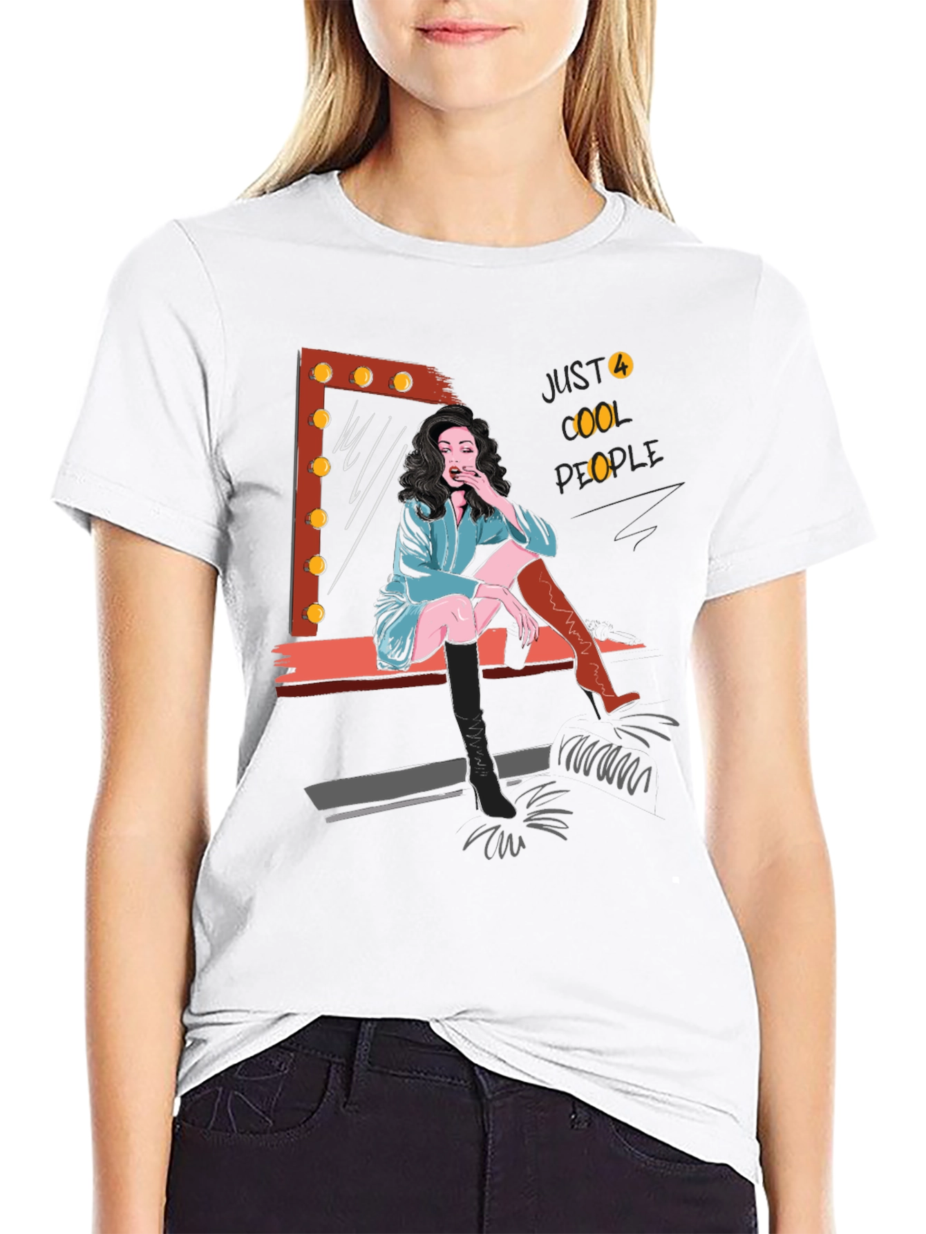 Just Cool People Graphic Tee - Black